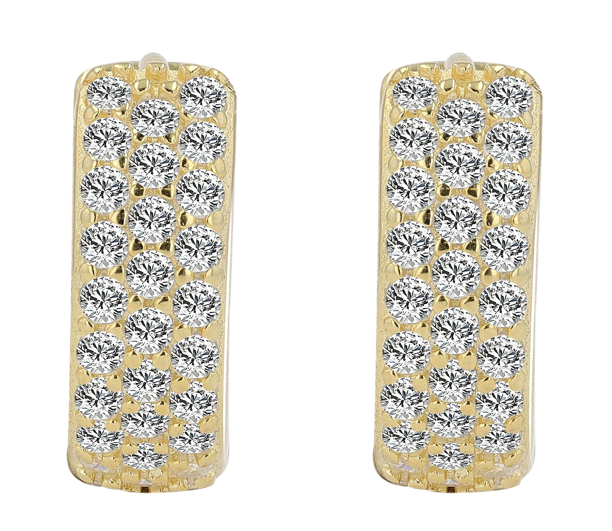 Adelia´s Klappcreolen "Ohrringe – Klappcreole aus 925 Silber mit Zirkonia" Geschenkidee: zeitlos und vielseitig