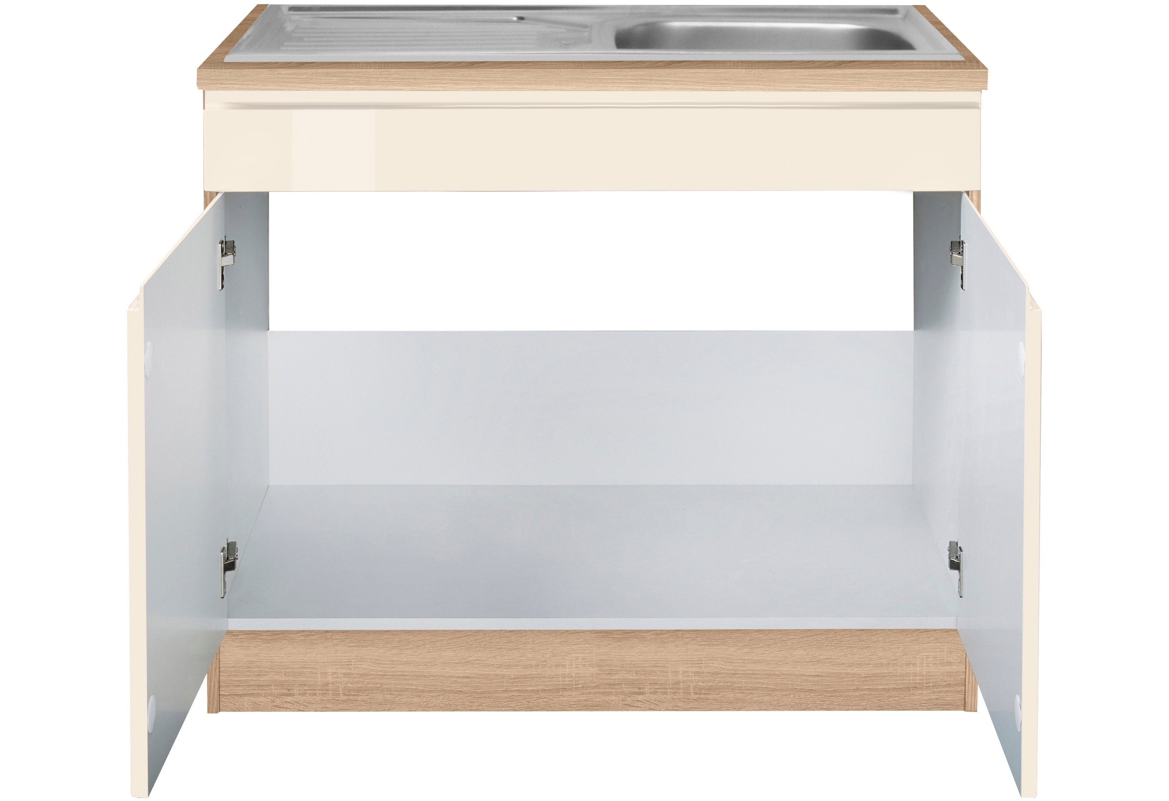 HELD MÖBEL Spülenschrank »Virginia«, 100 cm breit, inklusive Einbauspüle