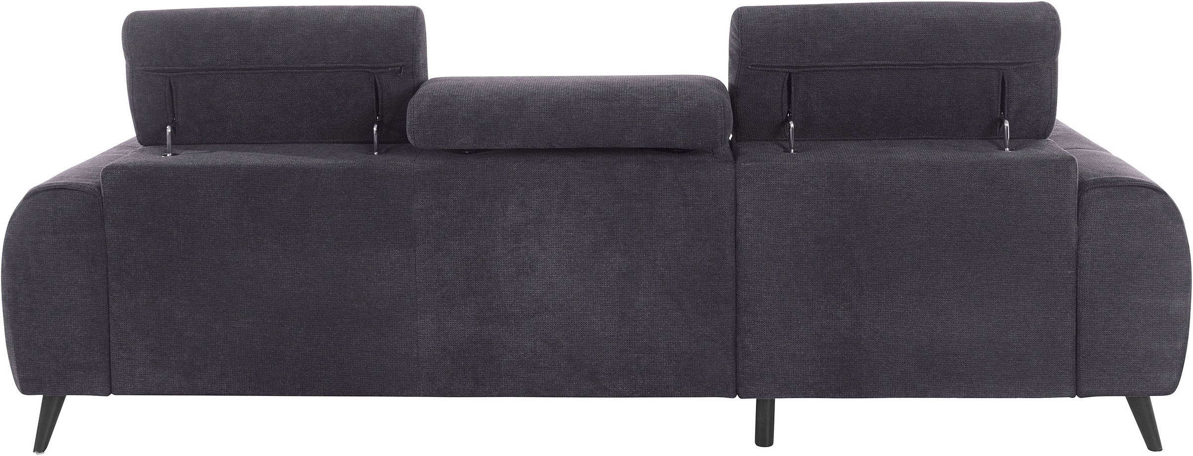 COTTA Ecksofa »Mia L-Form mit 3 Zierkissen«, wahlweise mit Bettfunktion, Bettkasten, Beleuchtung & Wireless-Charger