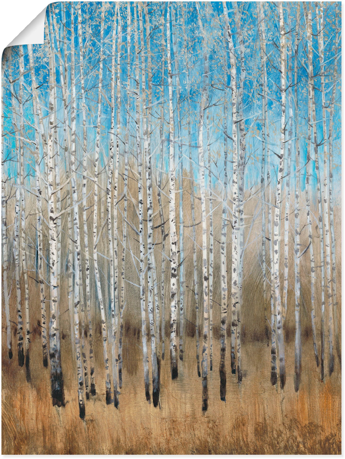 Artland Wandbild »Staubige blaue Birken II«, Wald, (1 St.), als Leinwandbild, Poster in verschied. Größen