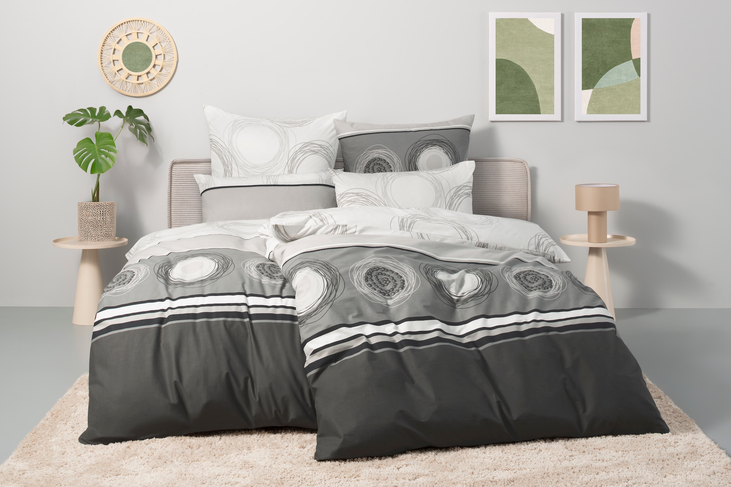 BIERBAUM Bettwäsche "Florielle" 2 Stk. tlg. in Gr. 135x200 oder 155x220 cm, günstig online kaufen