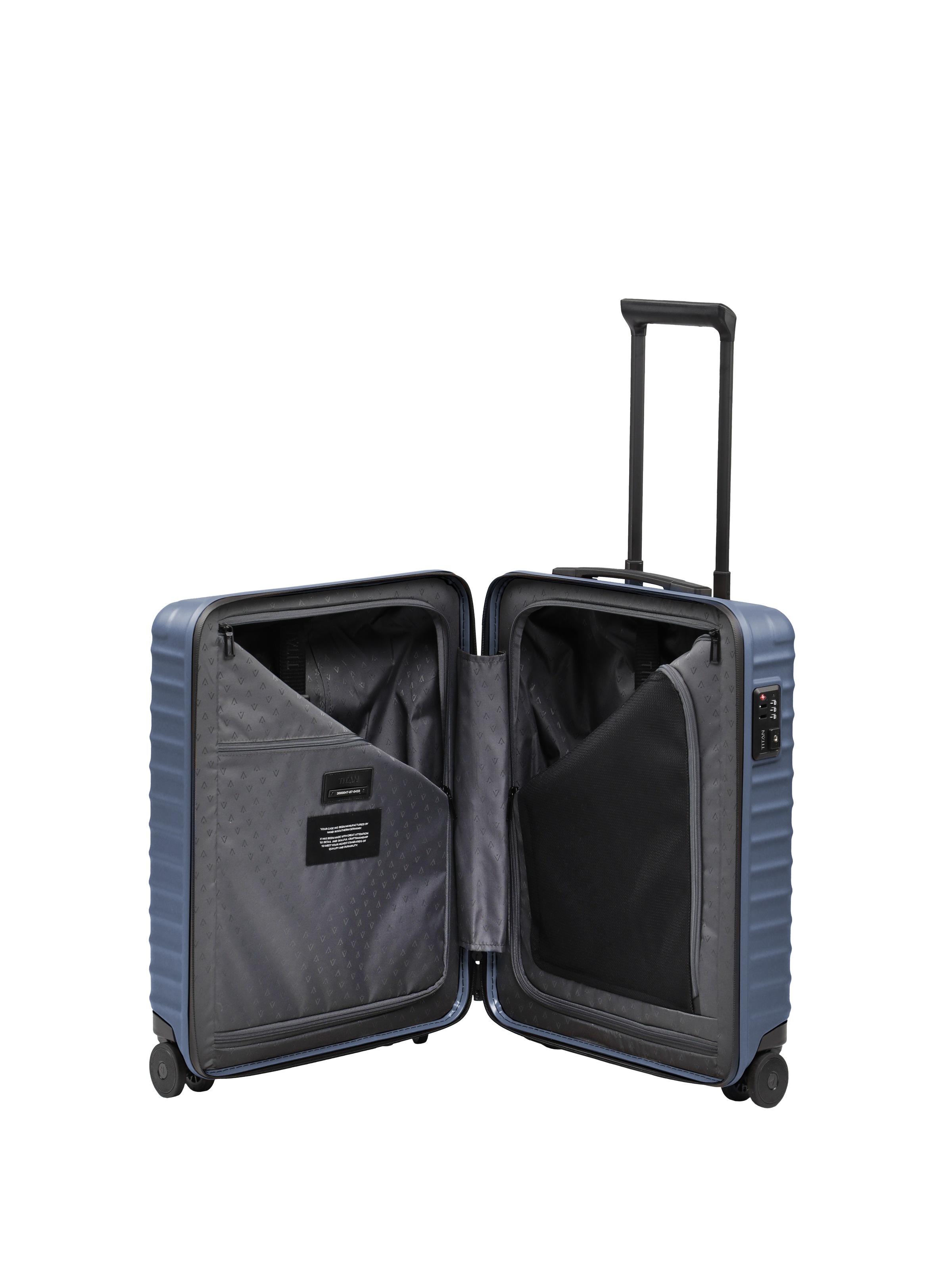 TITAN® Trolley »UPGRADE Koffer Hartschale« 44 l 4 Rollen mit kratzresistenter Oberfläche und cleverer Innenaufteilung