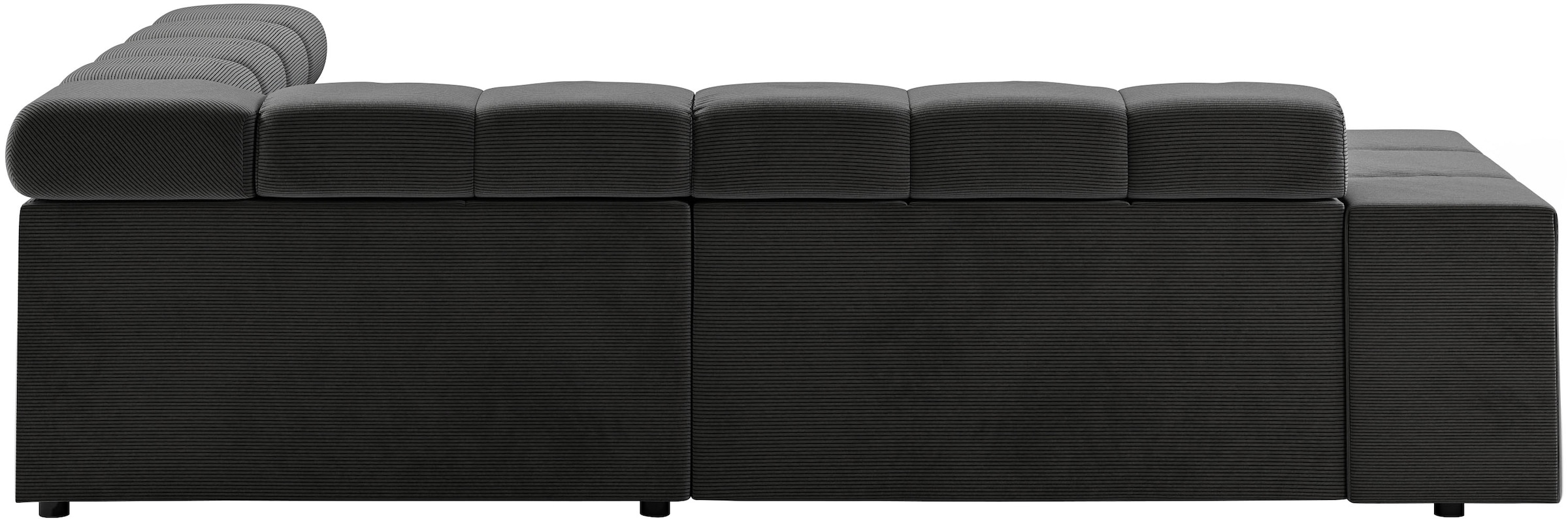 INOSIGN Ecksofa »Ancona, incl. Kopfteilverstellung + 3 Zierkissen, L-Form, bequem«, wahlweise motorische Sitztiefenverstellung, B/T(H: 249/215/70 cm