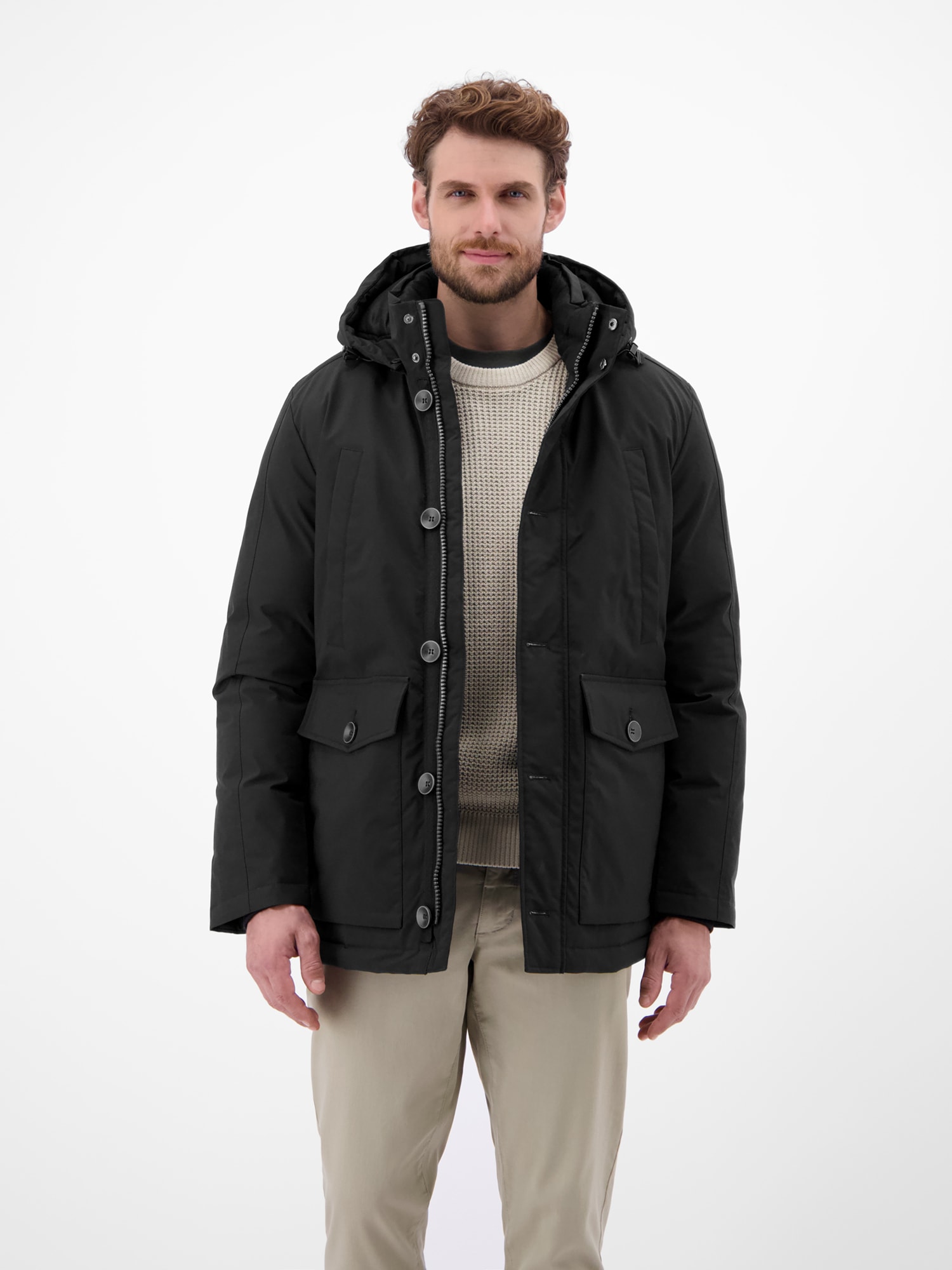 LERROS Wintermantel "Herren Wintermantel mit Kapuze" günstig online kaufen