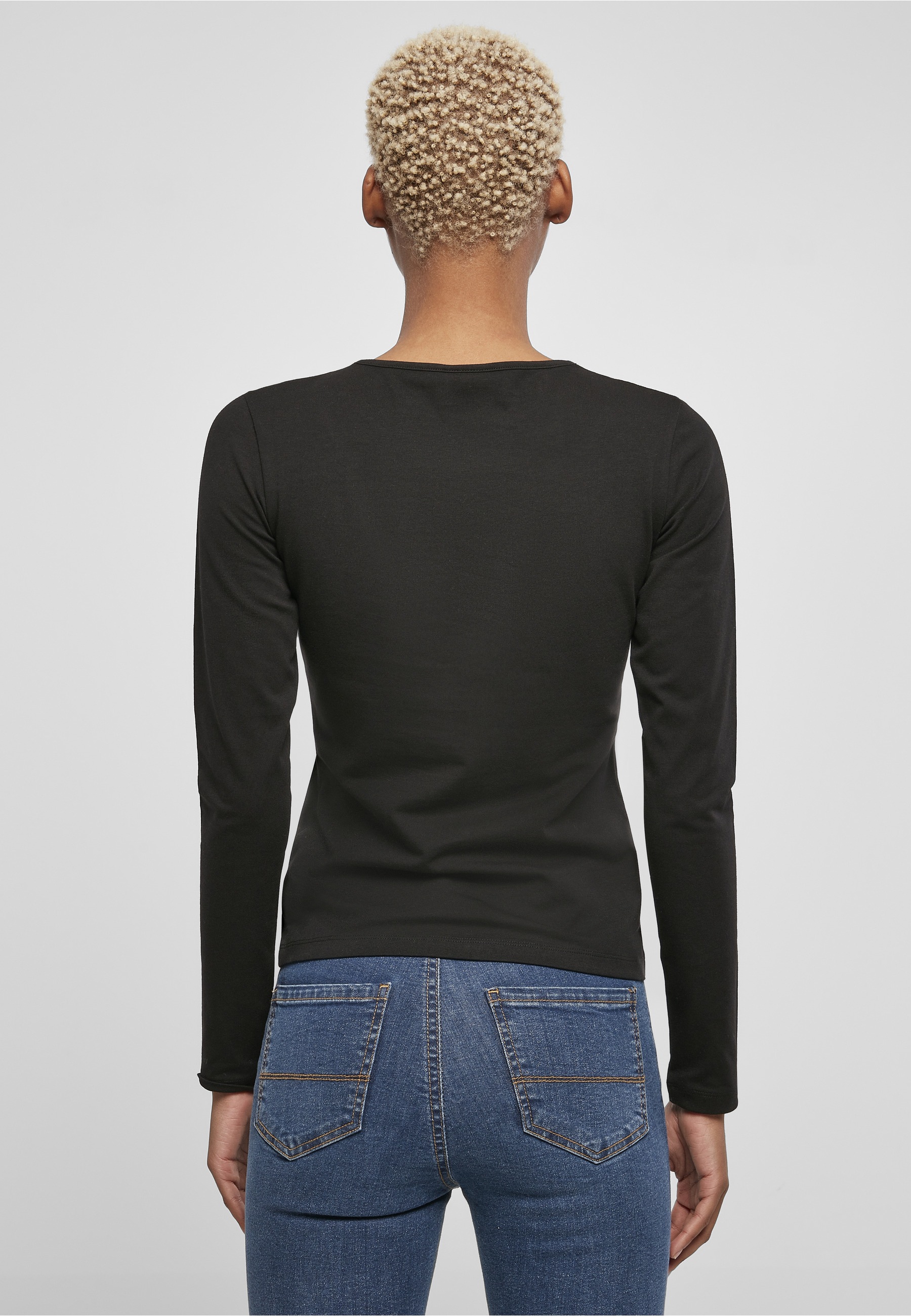 URBAN CLASSICS Longsleeve »Urban Classics Damen Ladies Crossed Cut Out Longsleeve« 1 Stk.