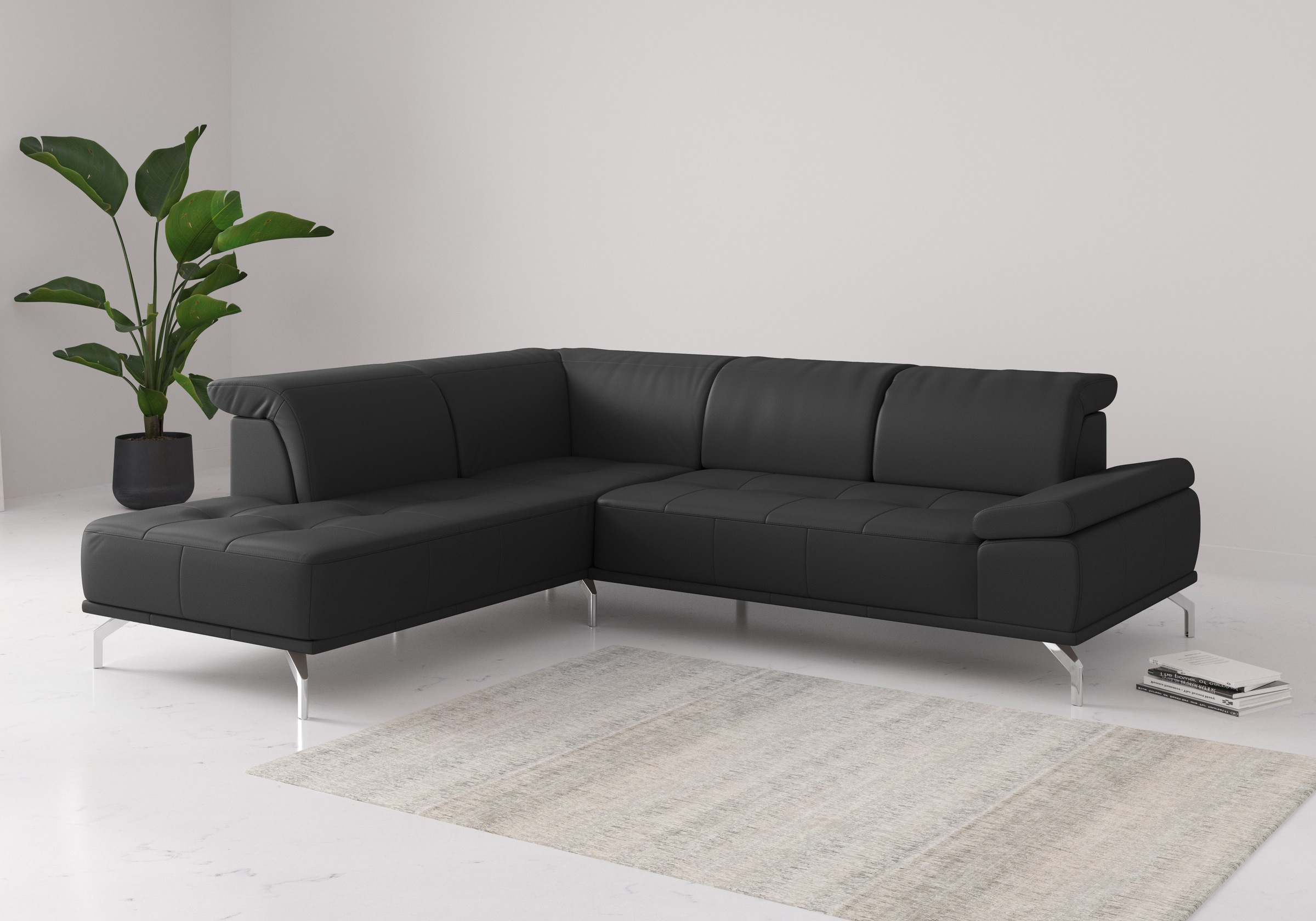 Home affaire Ecksofa "Caluna" Inkl.Sitztiefenverstellung, wahlweise mit Kop günstig online kaufen