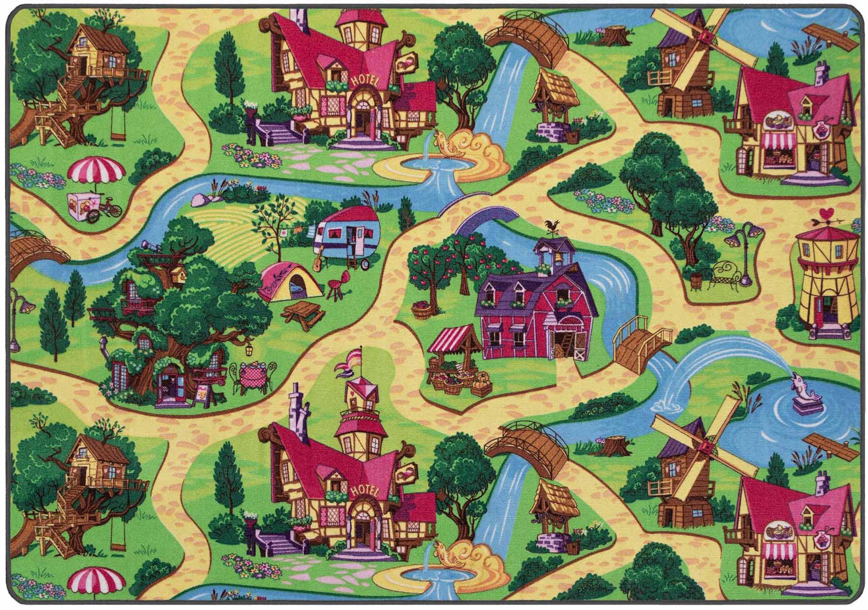 Primaflor-Ideen in Textil Kinderteppich "Spielteppich CANDY TOWN" rechtecki günstig online kaufen
