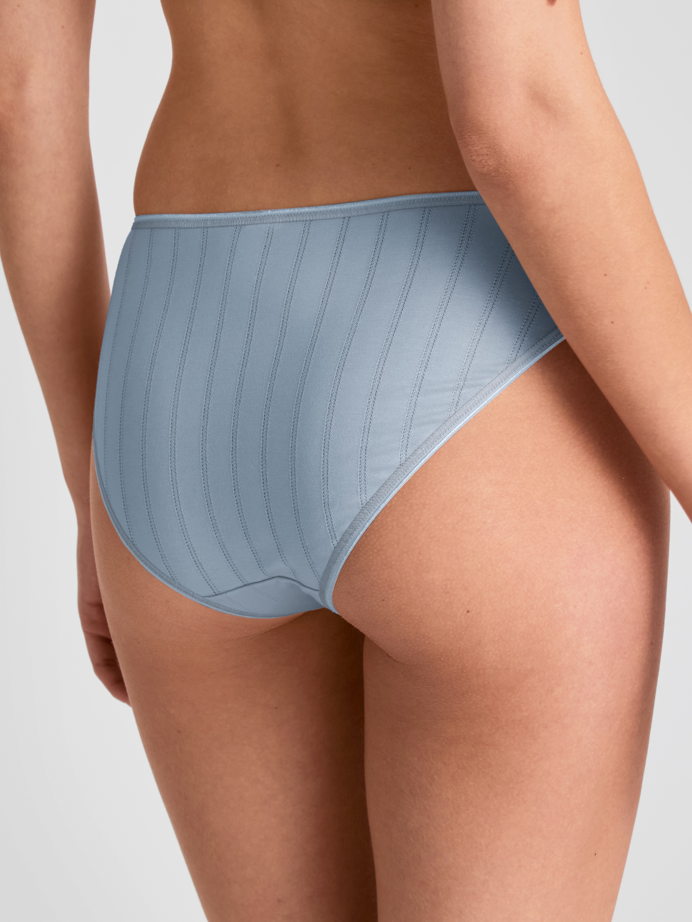 Thumbnail - CALIDA Hüftslip "Etude Toujours" Nadelstreifen-Optik, florale Spitze, Regular-Cut, Jacquard, elastisch