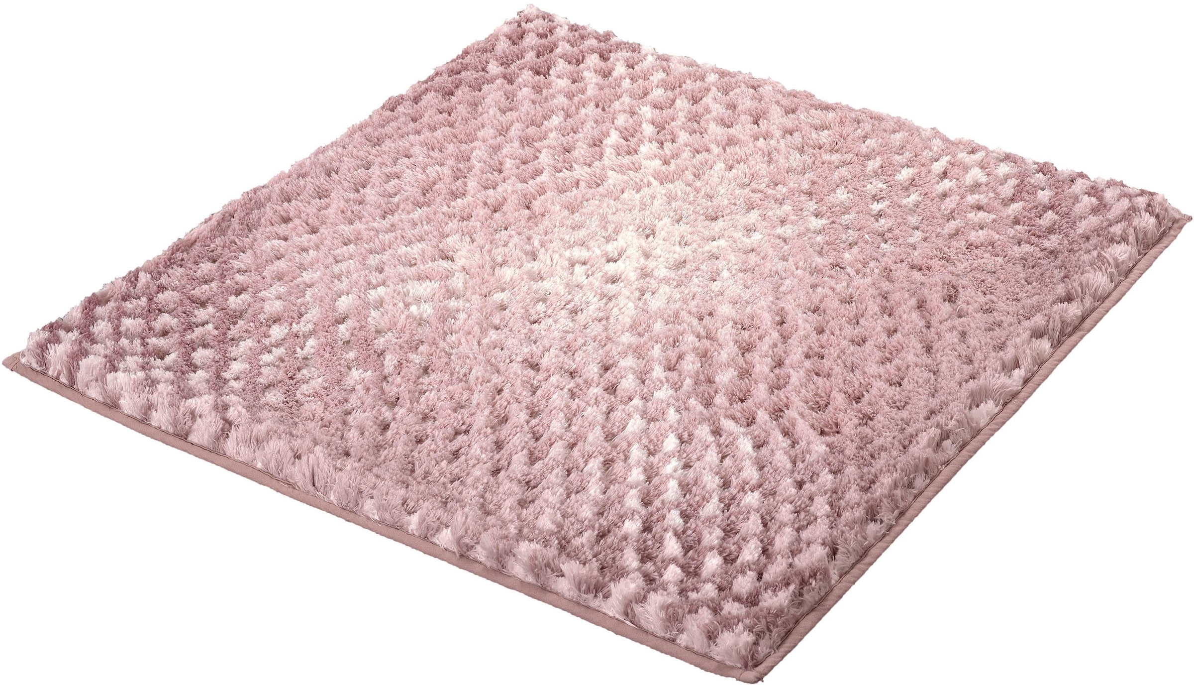 Kleine Wolke "Cory, Badvorleger, Badezimmer Teppich" Höhe 24 mm rutschhemmend beschichtet fußbodenheizungsgeeignet Badteppich, modischer Farbverlauf, Hoch-Tief Effekt, waschbar