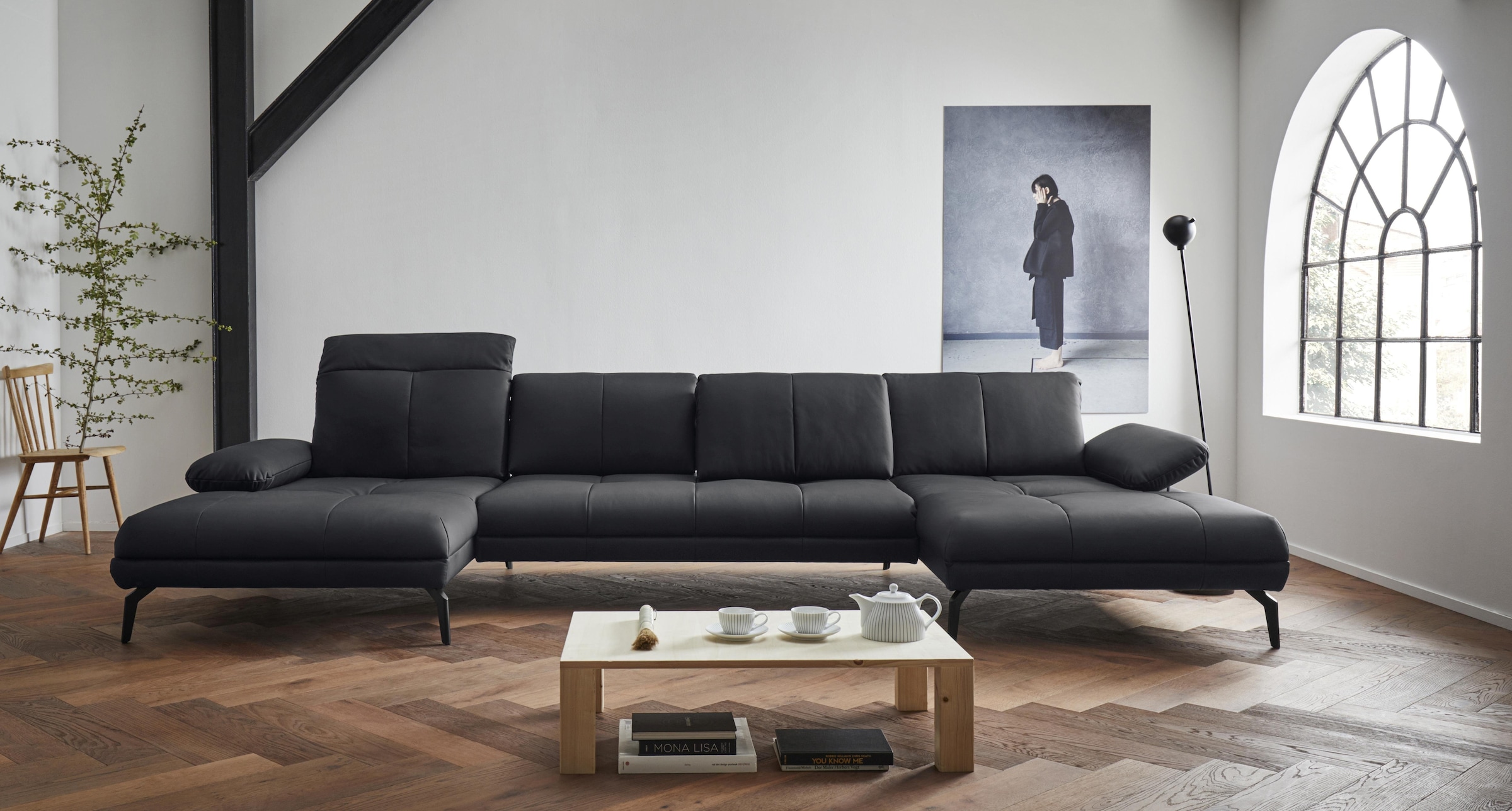 andas Wohnlandschaft "Stenlille Multifunktions-Sofa, U-Form", incl. Sitztie günstig online kaufen