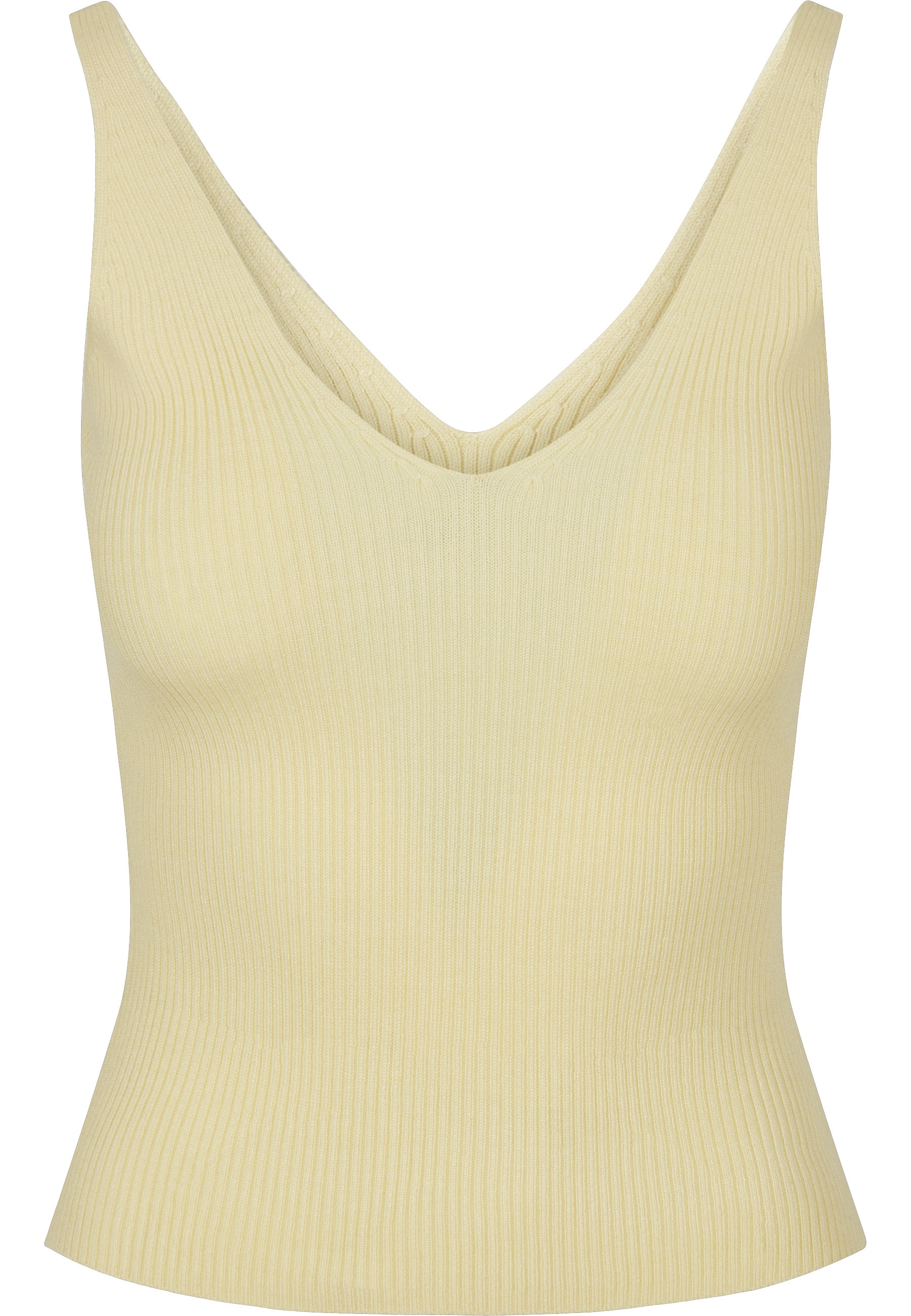 URBAN CLASSICS Tanktop "Urban Classics Damen Ladies Rib Knit Top" 1 Stk. günstig online kaufen