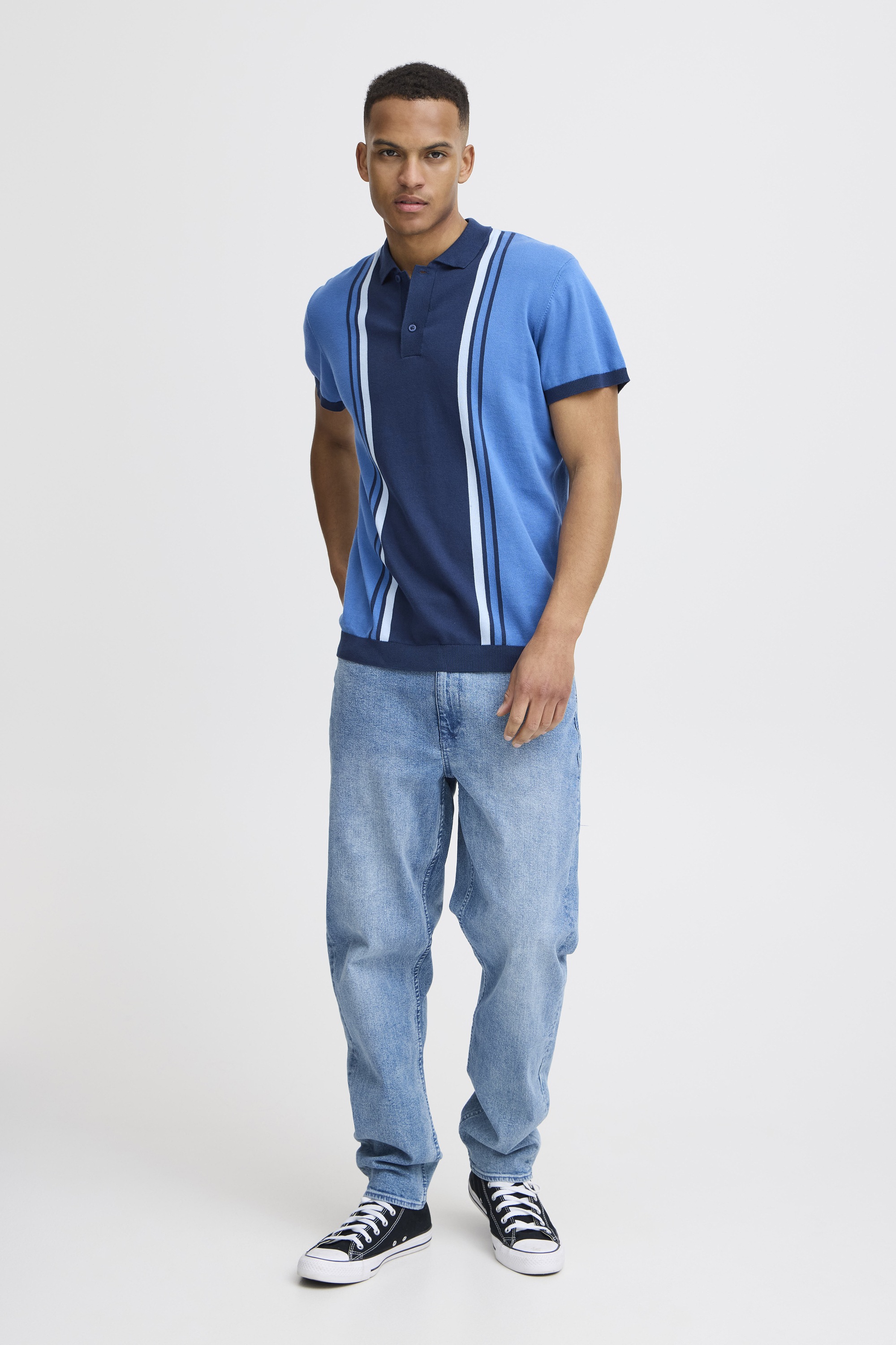 Poloshirt BLEND "Poloshirt BHPolo", Herren, Gr. M, blau (marineblaus), Obermaterial: 100% Baumwolle CO., Shirts 2