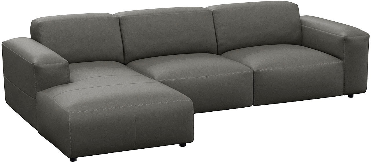 FLEXLUX Ecksofa »Lucera bequem und komfortabel durch hochwertigen Sitzaufbau, L.Form«, modern & anschmiegsam, Kaltschaum, Stahl-Wellenunterfederung
