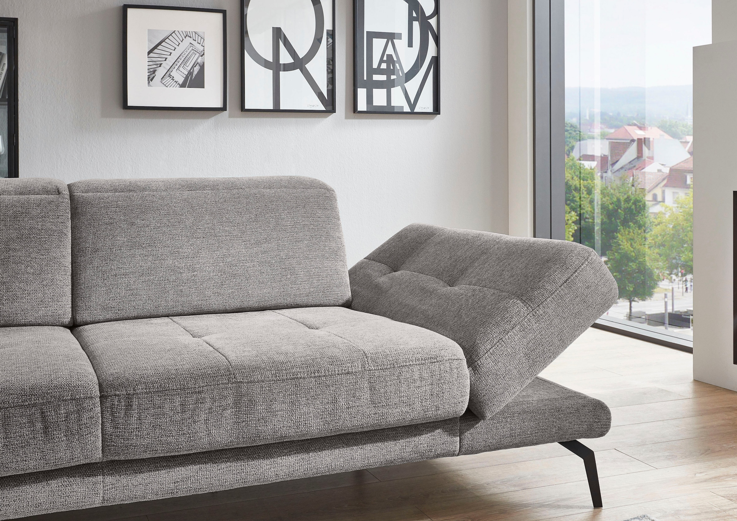 Die PlanBar Ecksofa »MP-IN20126 L-Form«, mit Kopfteilverstellung, optional Sitztiefen- & Armteilverstellung