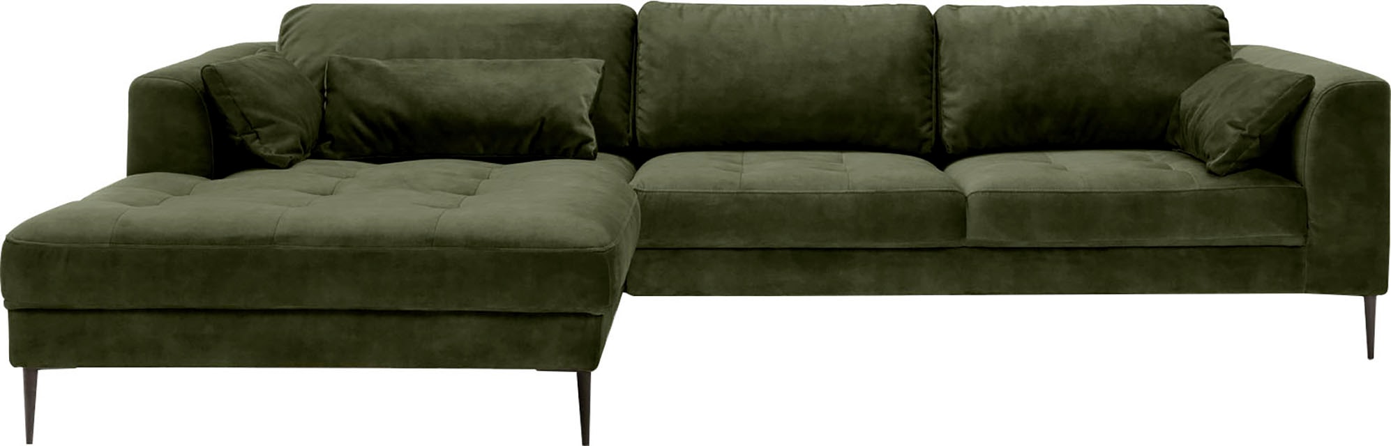 TRENDMANUFAKTUR Ecksofa »Luzi, wahlweise mit Schlaffunktion & Bettkasten. OTTOs Choice, L-Form«, Designsofa mit tollem Sitzkomfort, Metallfüße schwarz, Breite 280 cm