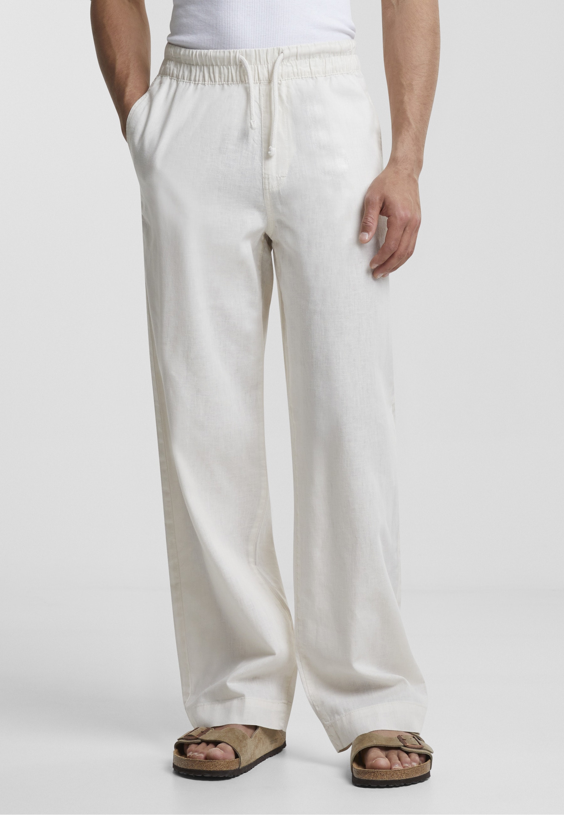 URBAN CLASSICS Stoffhose »Urban Classics Herren Loose Cotton Linen Pants«