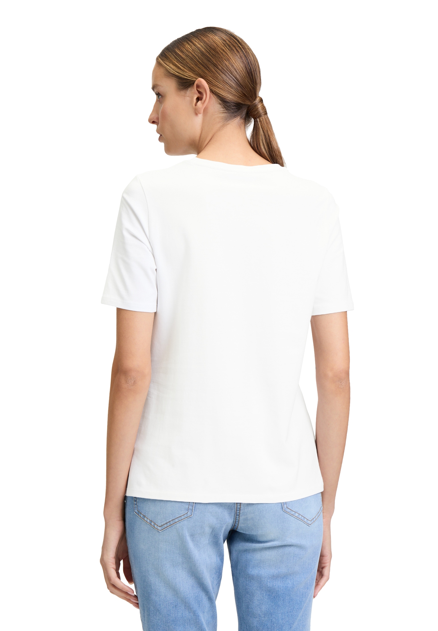 Betty Barclay Kurzarmshirt »Betty Barclay Basic Shirt mit Aufdruck«, (1 tlg.), Glitzersteine