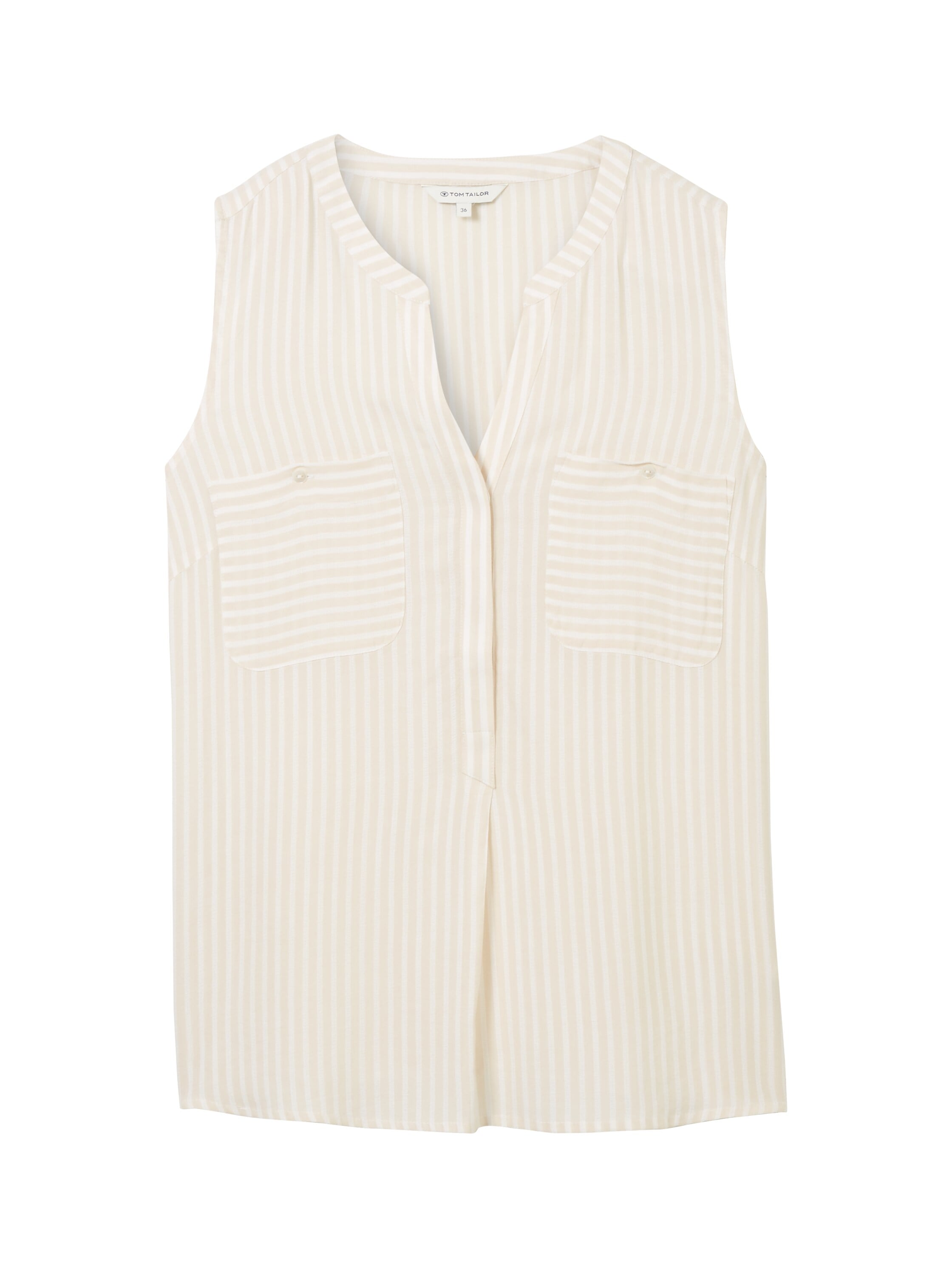TOM TAILOR Blusenshirt, gestreift mit aufgesetzten Brusttaschen