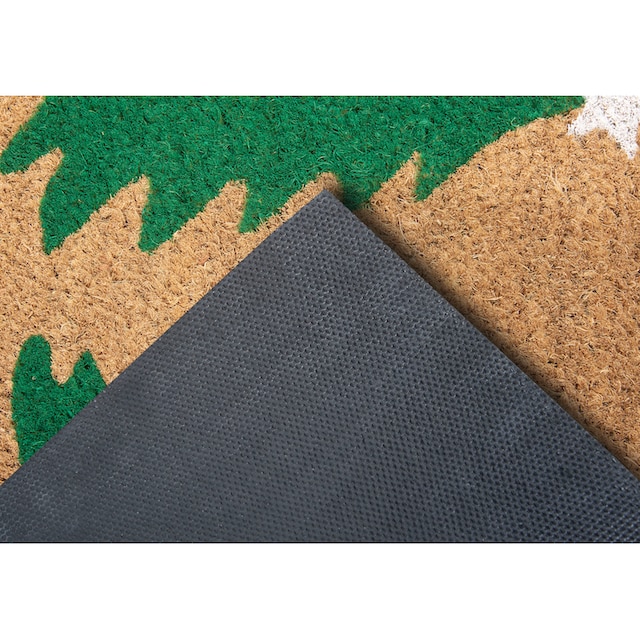 HANSE Home Fußmatte »Mix Mats Kokos Decorated Pine Trees«, rechteckig, Kokos,  Schmutzfangmatte, Outdoor, Rutschfest, Innen, Kokosmatte | BAUR