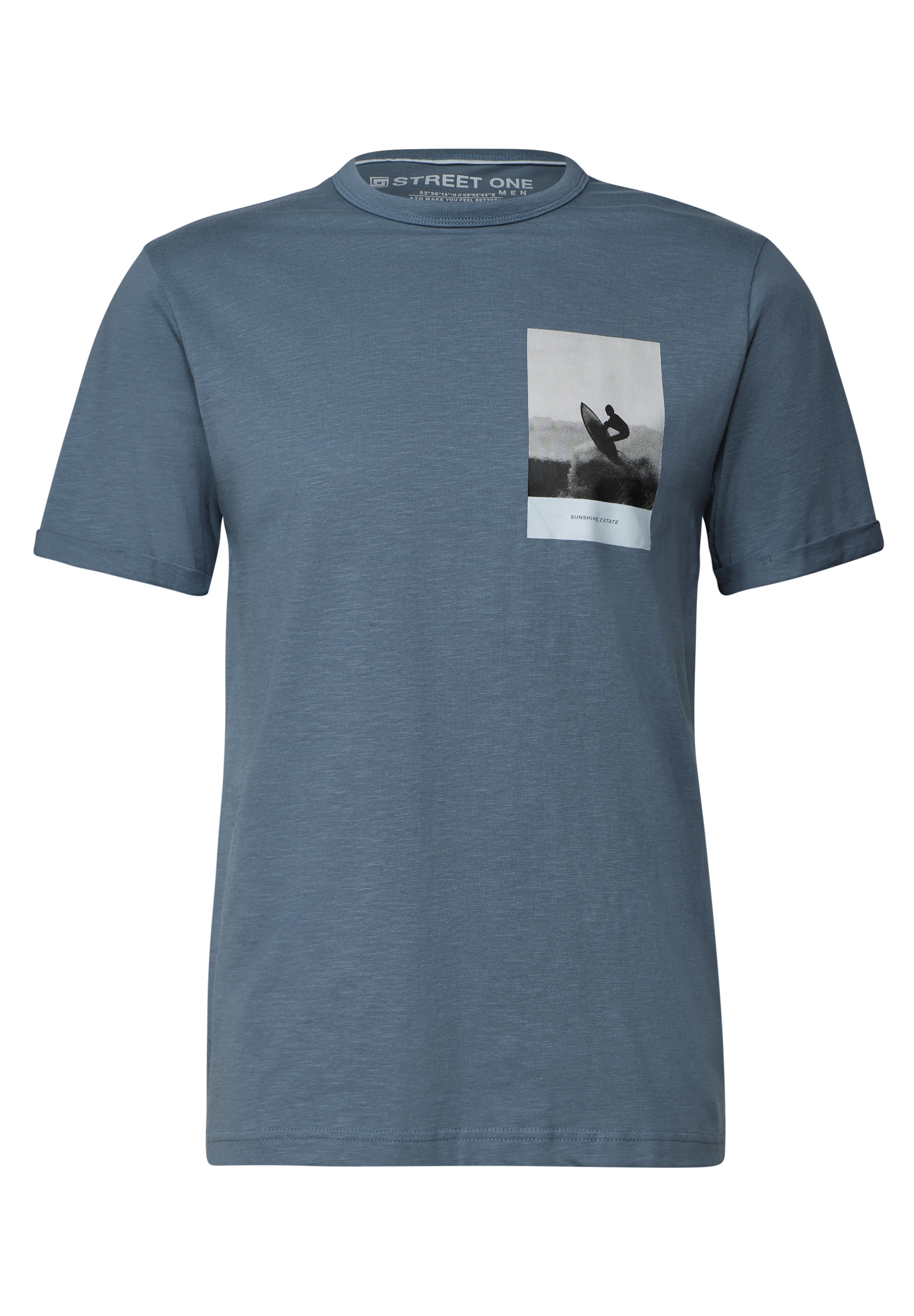STREET ONE MEN T-Shirt, aus reiner Baumwolle