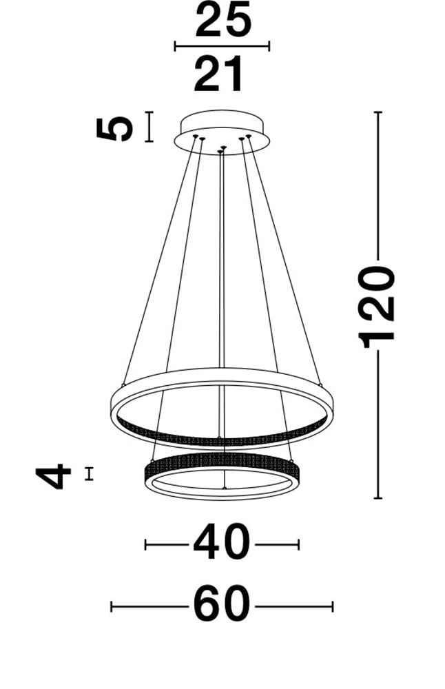 Nova Luce LED-Hängeleuchte »PRESTON« LED-Modul 1 Stk. Warmweiß