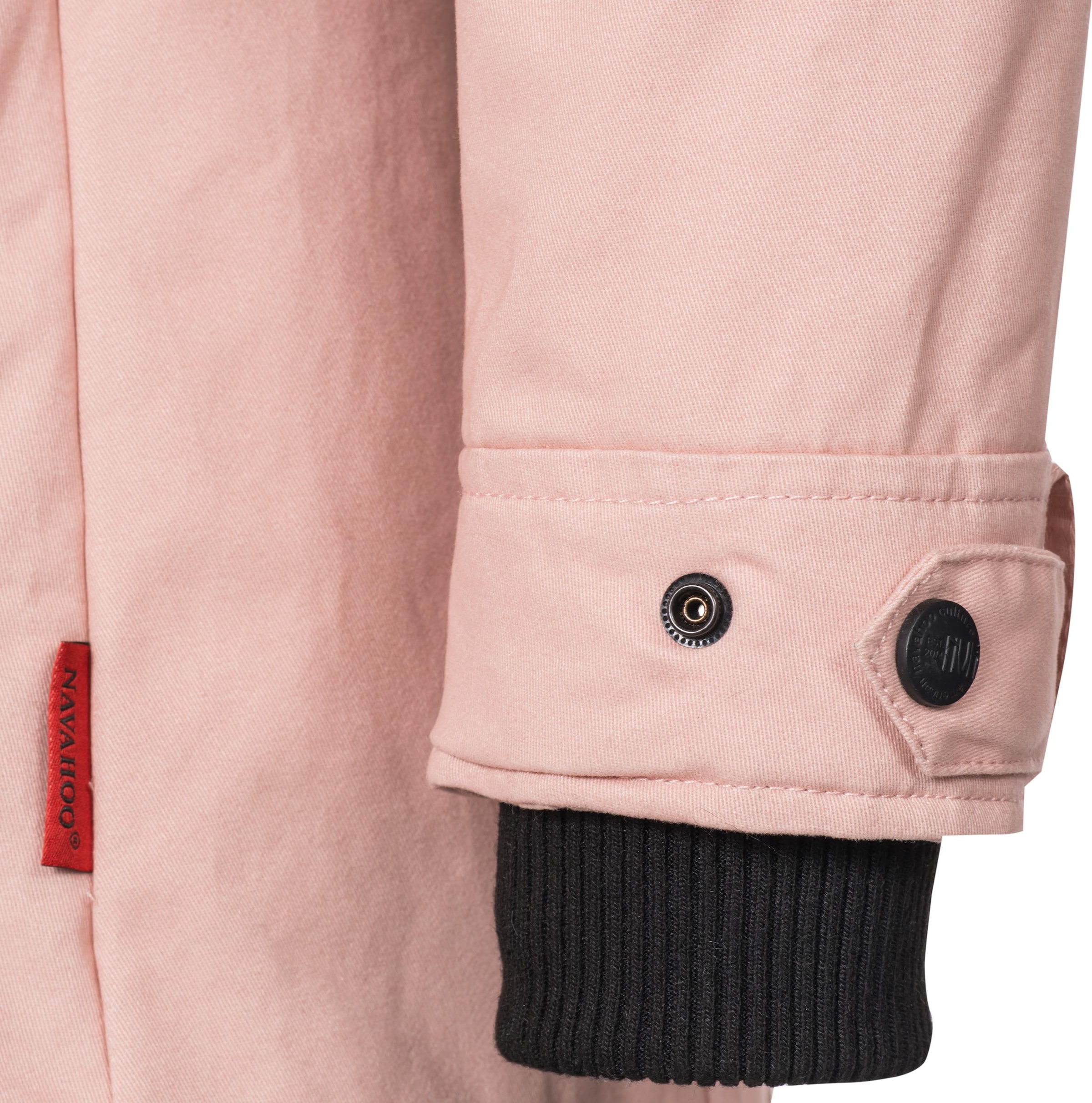 Navahoo Wintermantel »Luluna«, edler Baumwoll Parka mit Fellimitat