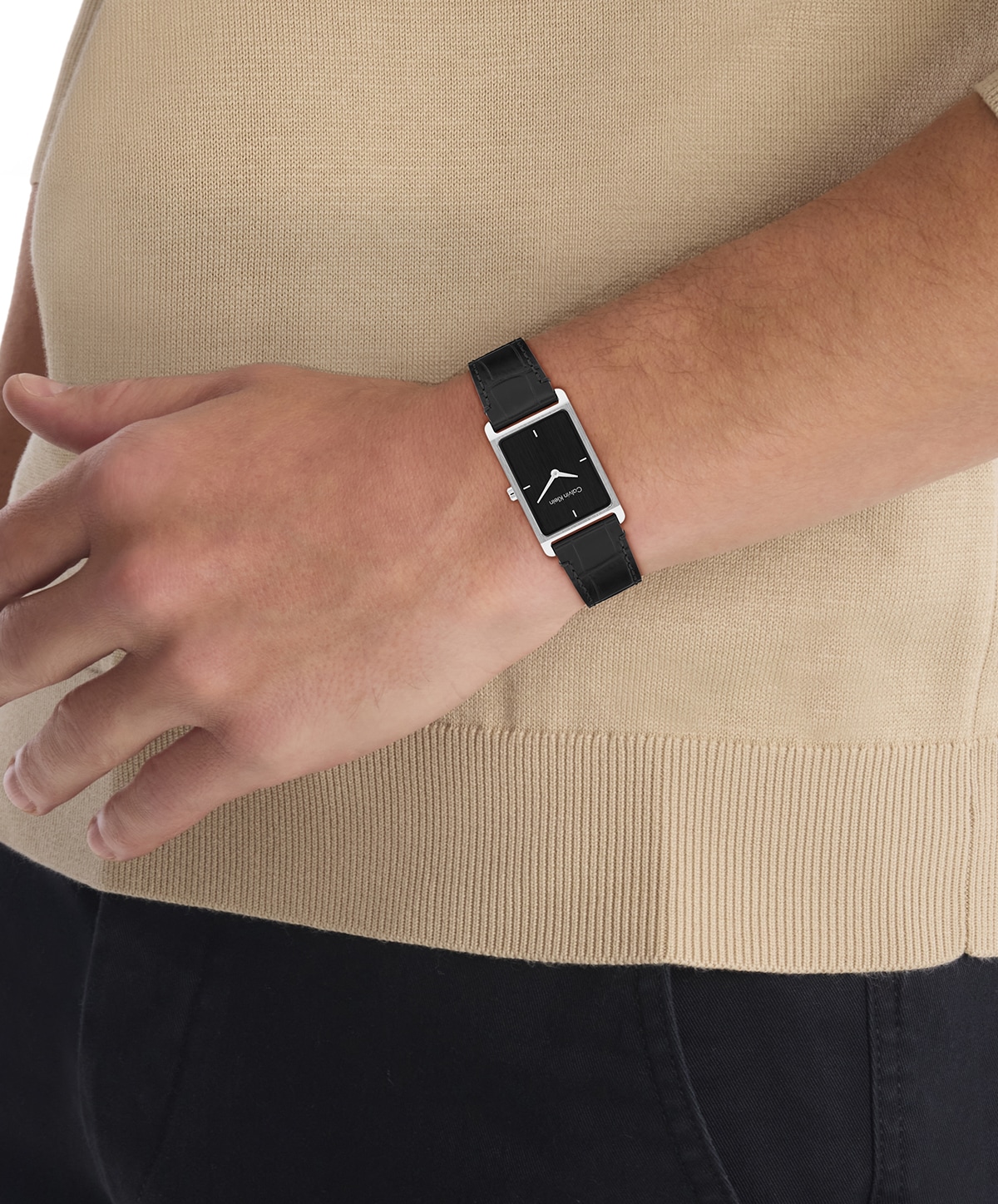 Calvin Klein Quarzuhr »Dapper« Armbanduhr, Damenuhr, Herrenuhr, Lederarmband, analog