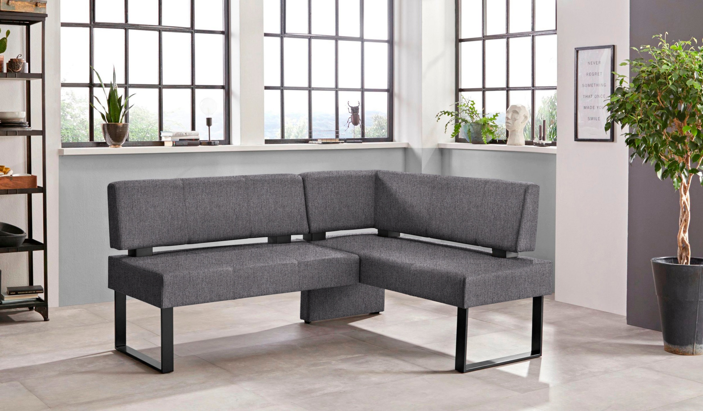 Home affaire Eckbank "Oliver mit Metallgestell, Küchenbank" verschiedene Be günstig online kaufen