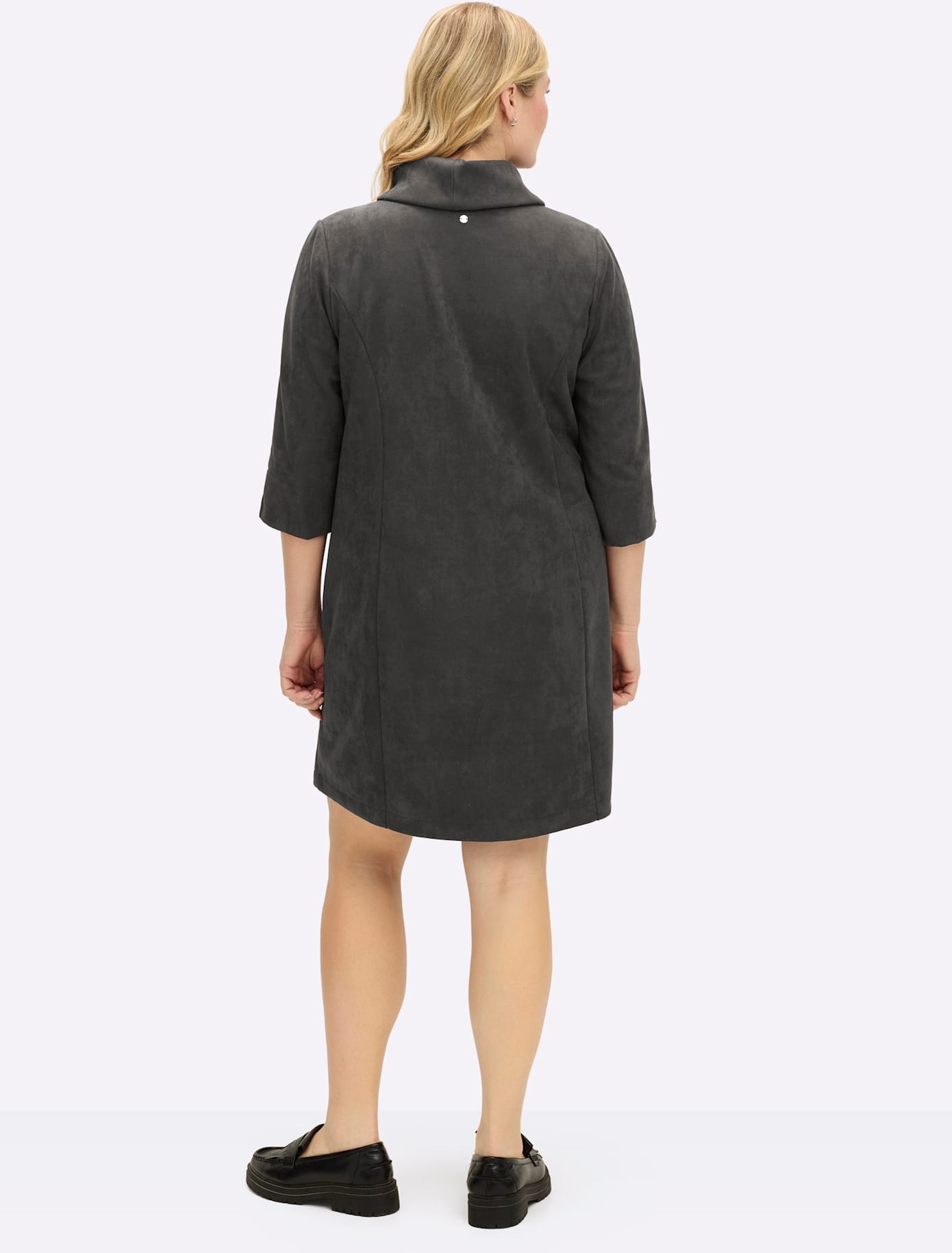 Sheego A-Linien-Kleid "Velours-Kleid" günstig online kaufen