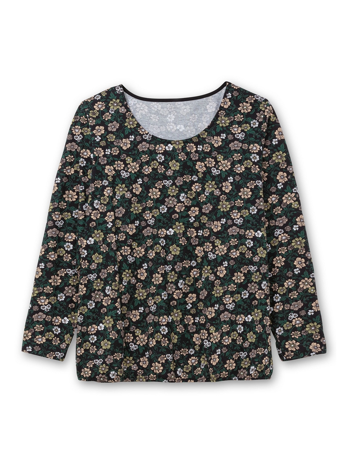 Sheego Langarmshirt »Große Größen«, mit Blümchenprint und Gummizugsaum