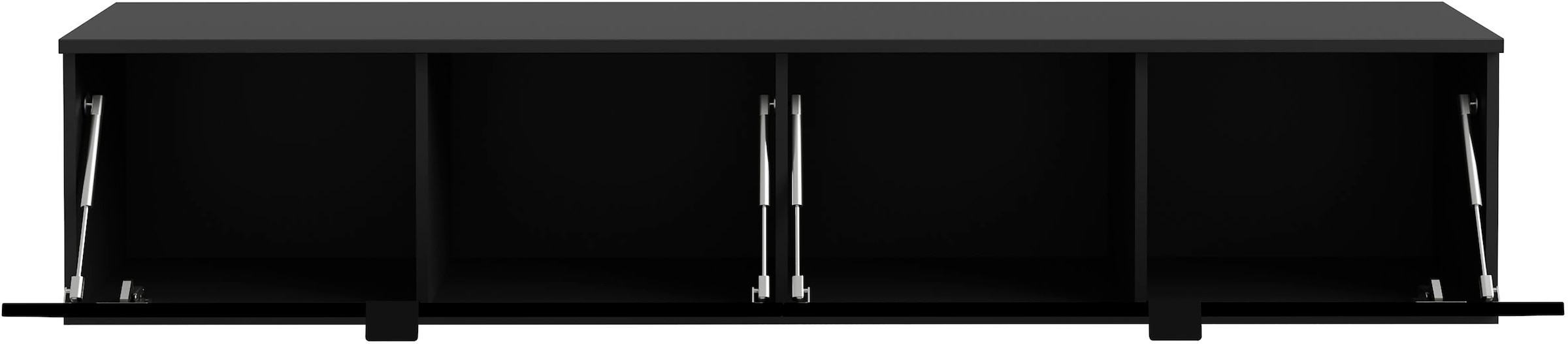 FORTE Lowboard »LibertadTV-Board, TV-Schrank«, großes TV Board, erweiterbar, Wandmontage, Metallgriff