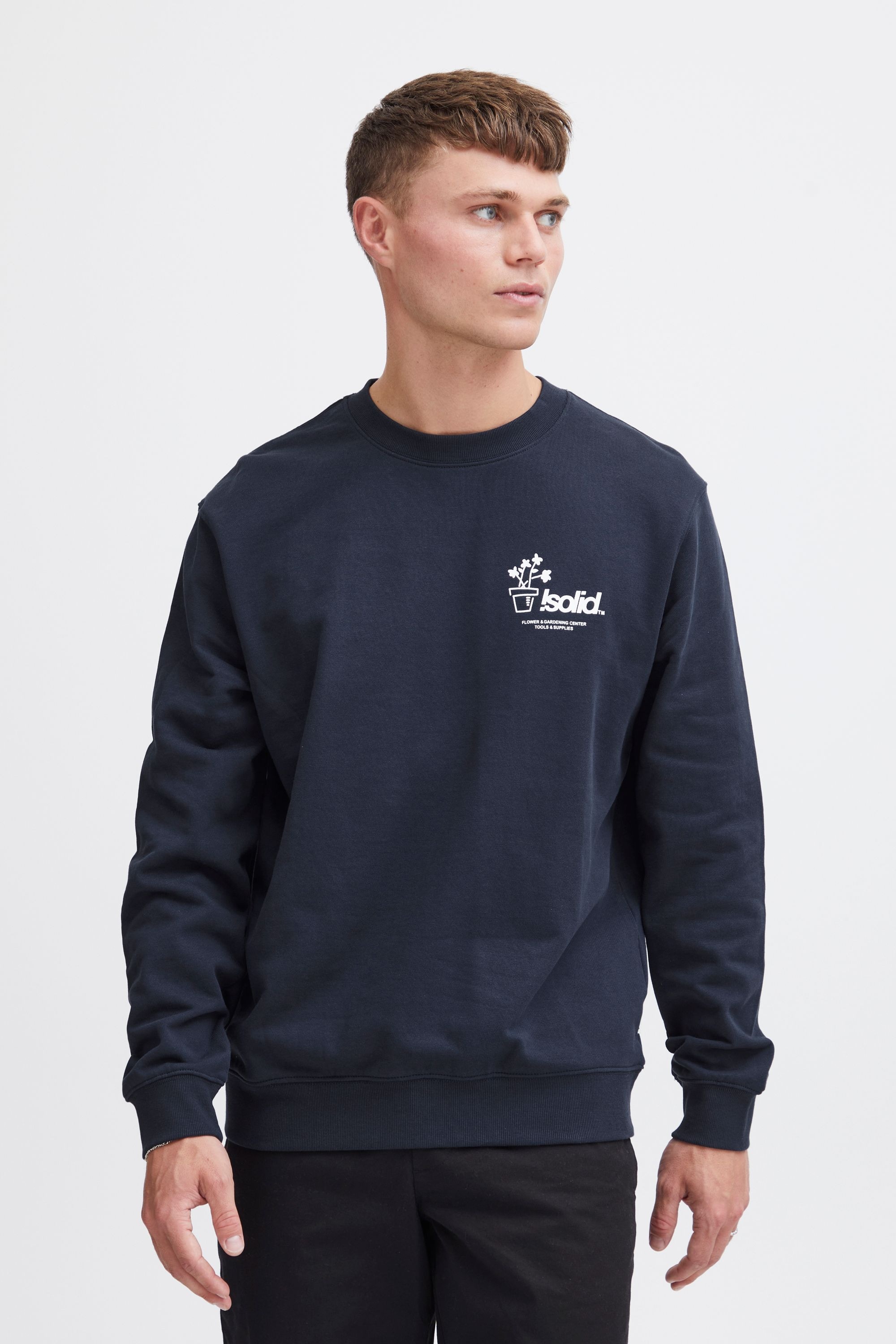 Solid Sweatshirt "Rundhalspullover SDImran" günstig online kaufen