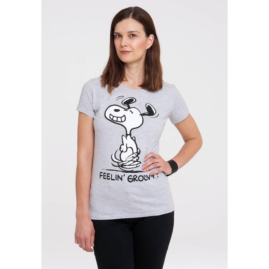 LOGOSHIRT T-Shirt »Snoopy – Feelin Groovy!«, mit lizenziertem Originaldesign