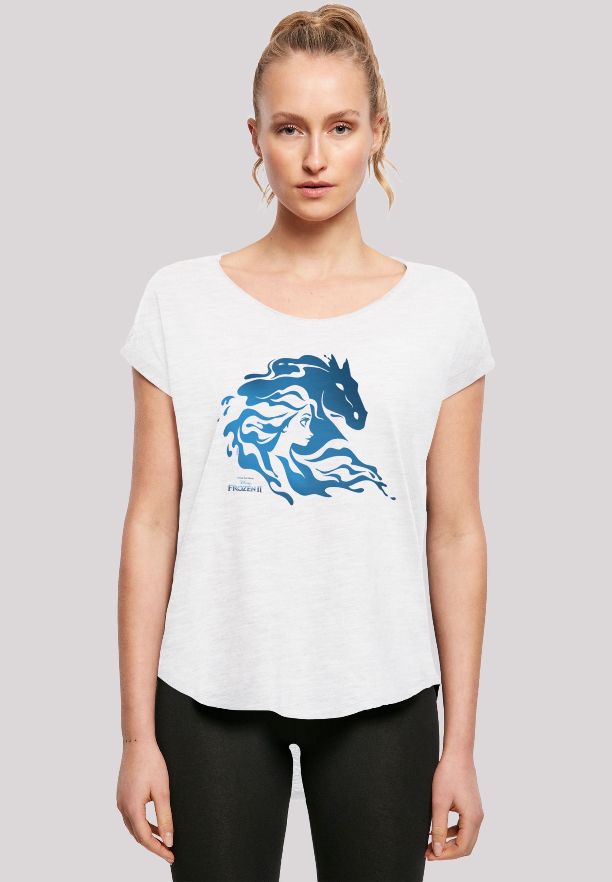 2 Silhouette F4NT4STIC Tee«, Frozen Ladies »Damen BAUR (1 with | Long Nokk Slub Disney kaufen Kurzarmshirt tlg.)