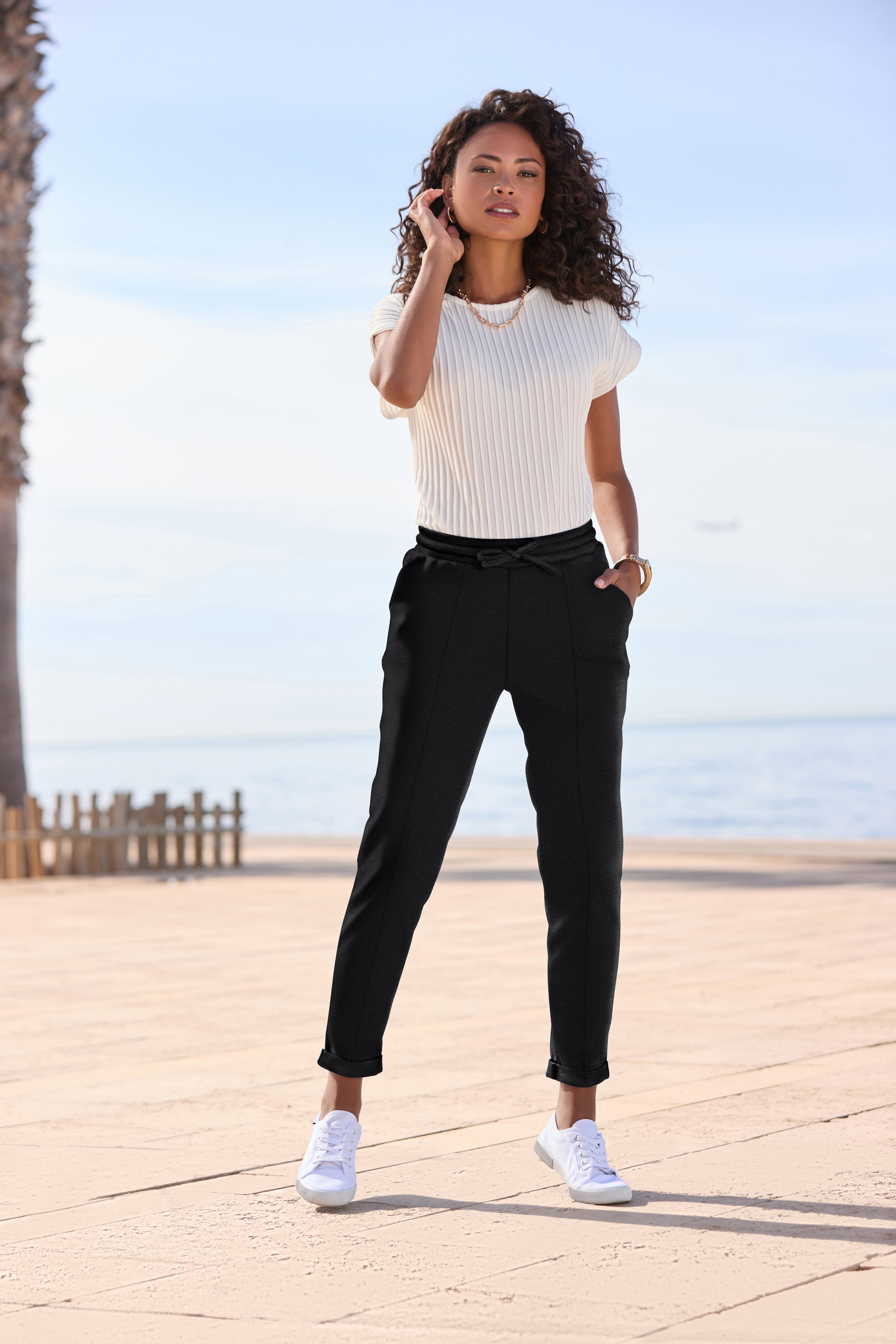 Vivance Jogger Pants, mit praktischen Eingrifftaschen, Schlupfhose, casual-chic