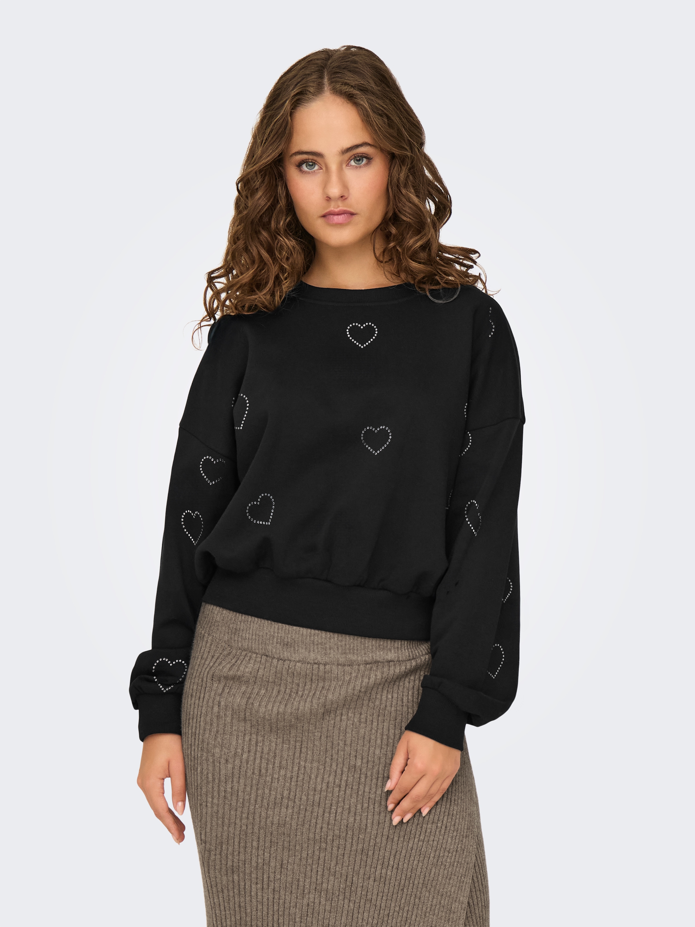 ONLY Sweatshirt "ONLBERIT L/S O-NECK SWT" günstig online kaufen