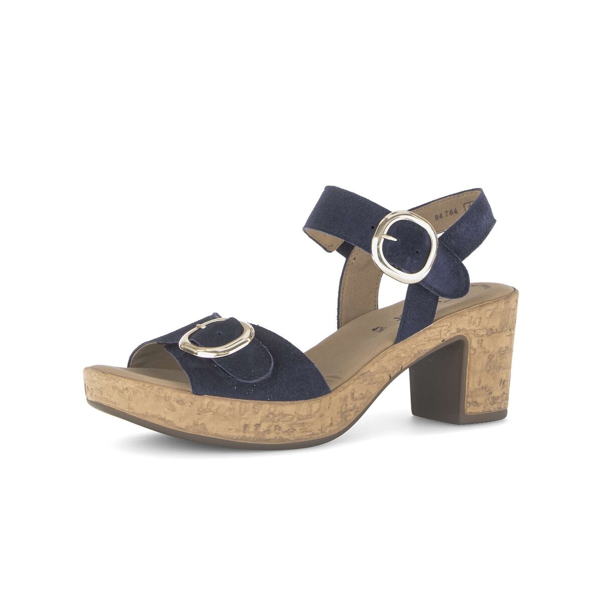 Riemchensandale GABOR "Riemchensandale", Damen, Gr. 38, blau, Schuhe Riemchensandale