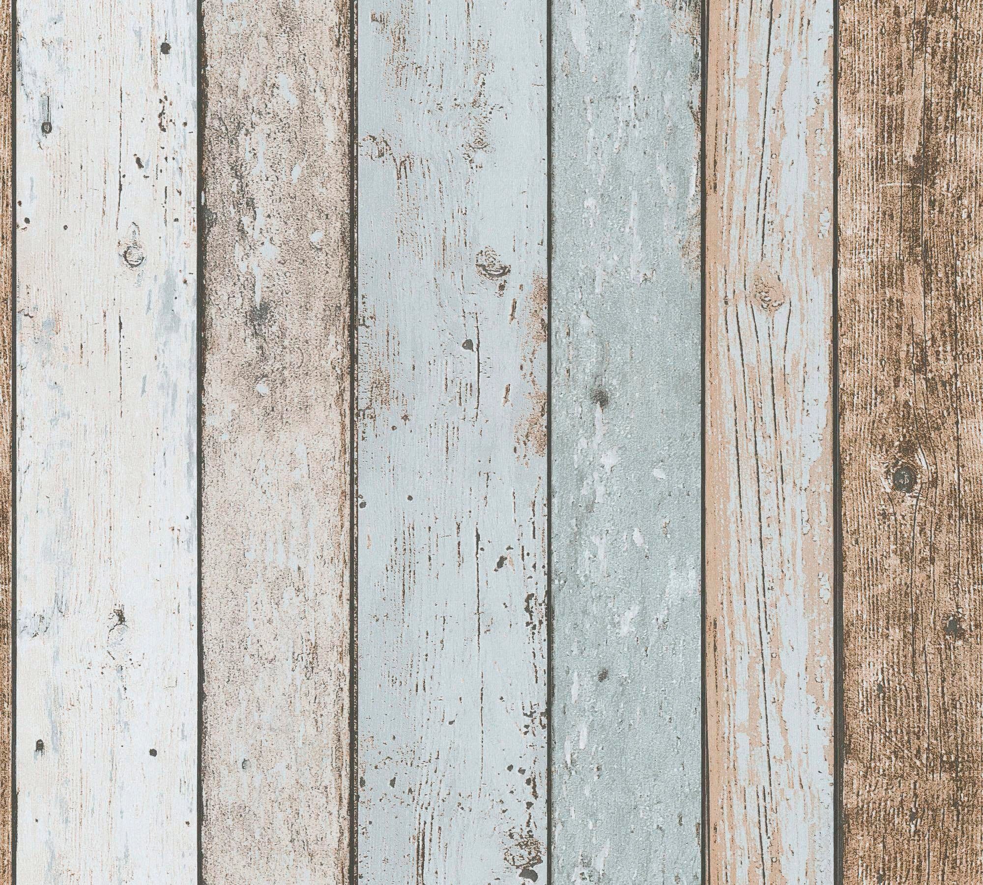 living walls Papiertapete »Il Decoro«, Holz, Streifen Tapete Holzoptik kaufen