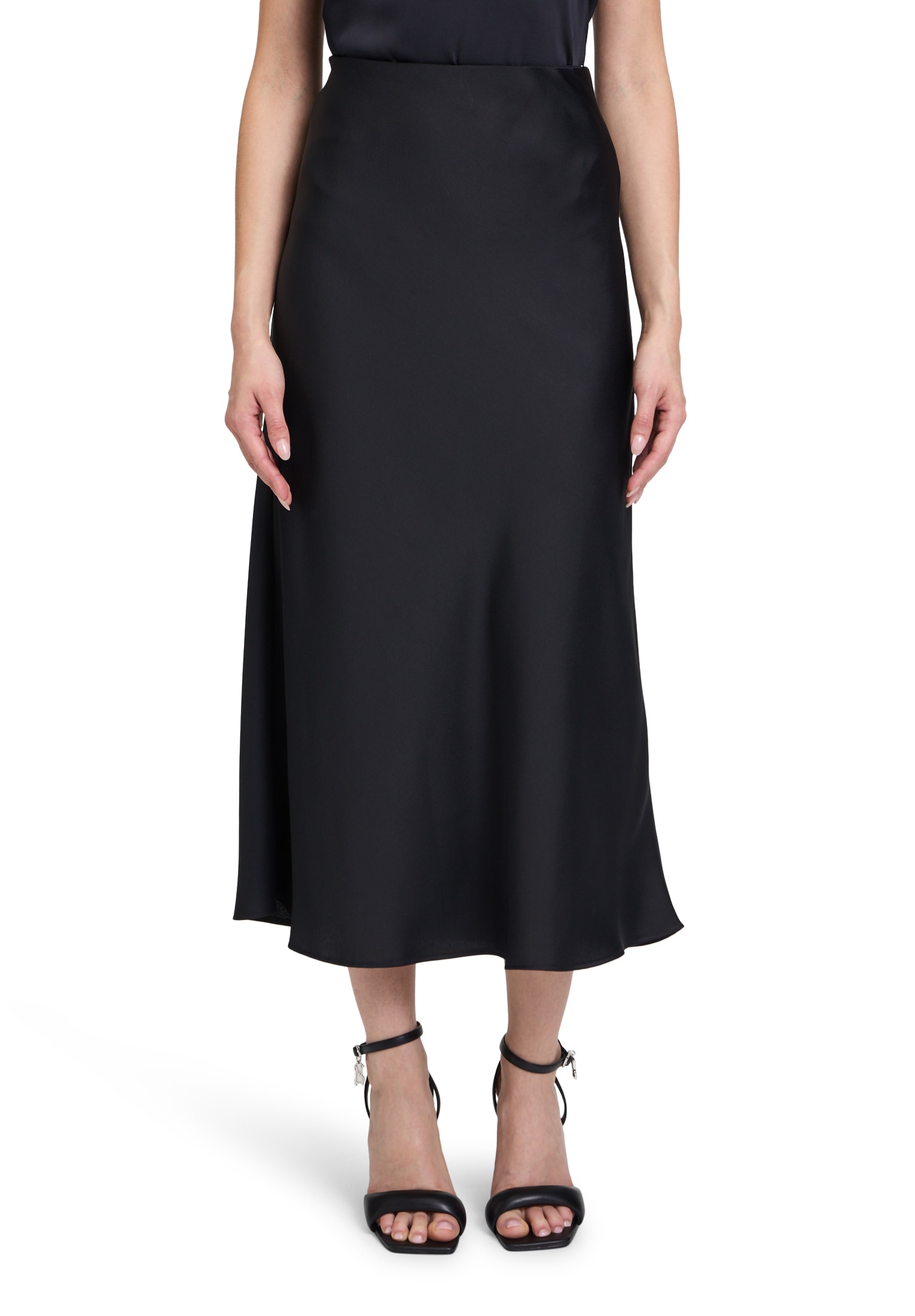 Vera Mont Maxirock "Vera Mont Damen Satinrock wadenlang", Material günstig online kaufen