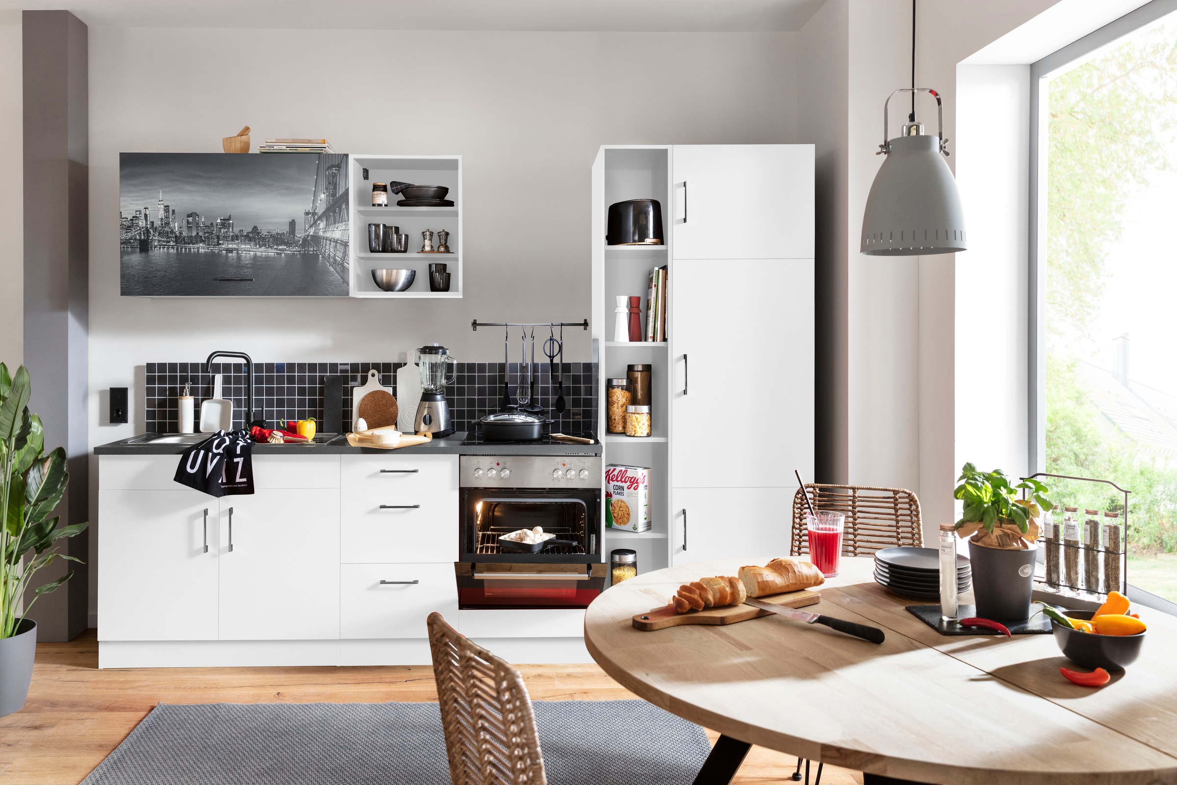 KOCHSTATION Küchenzeile "KS-Paris – Küchen mit einzigartigen Fotomotiven au günstig online kaufen