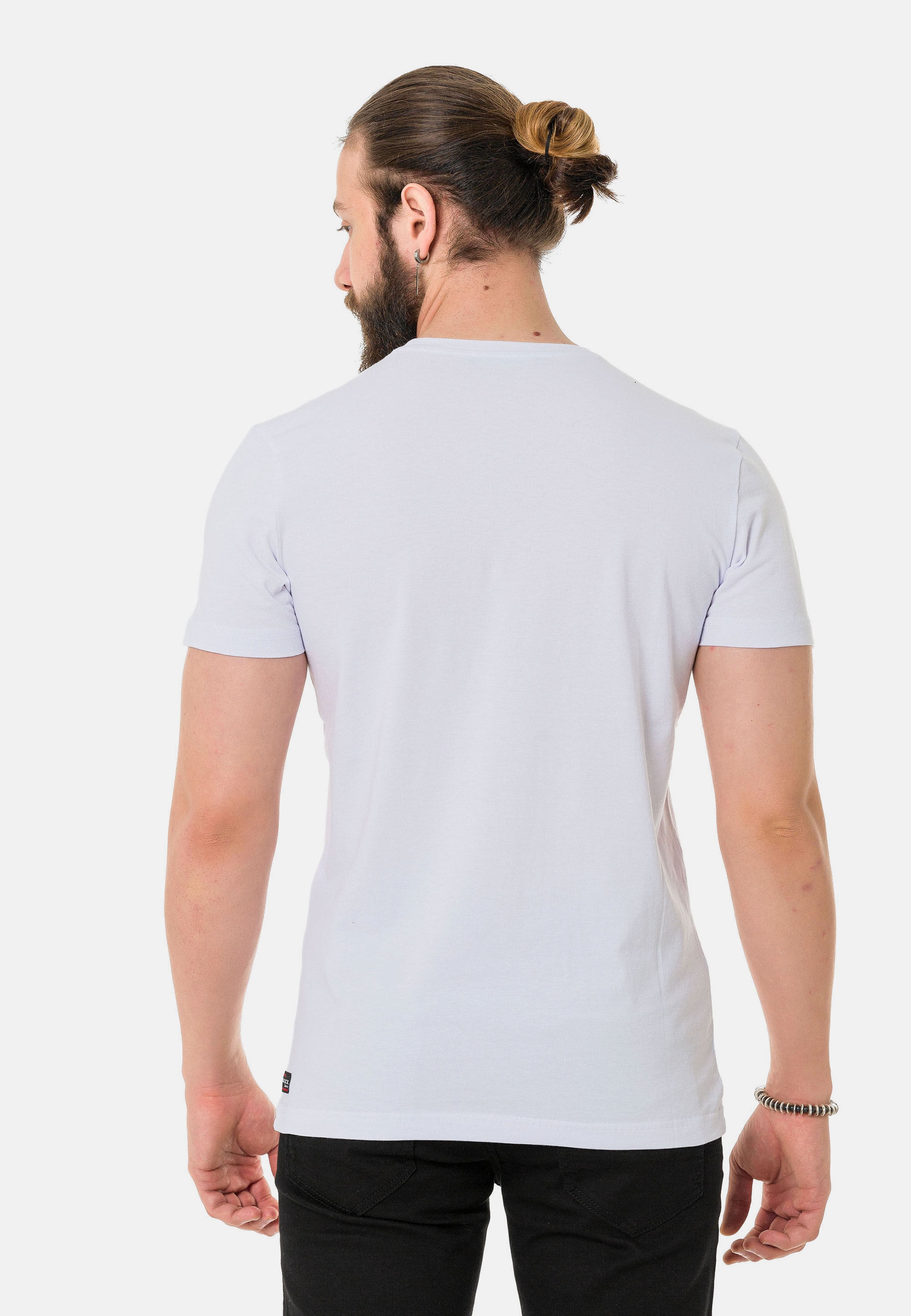 Cipo & Baxx T-Shirt »T-Shirt«, mit Rundhals-Ausschnitt