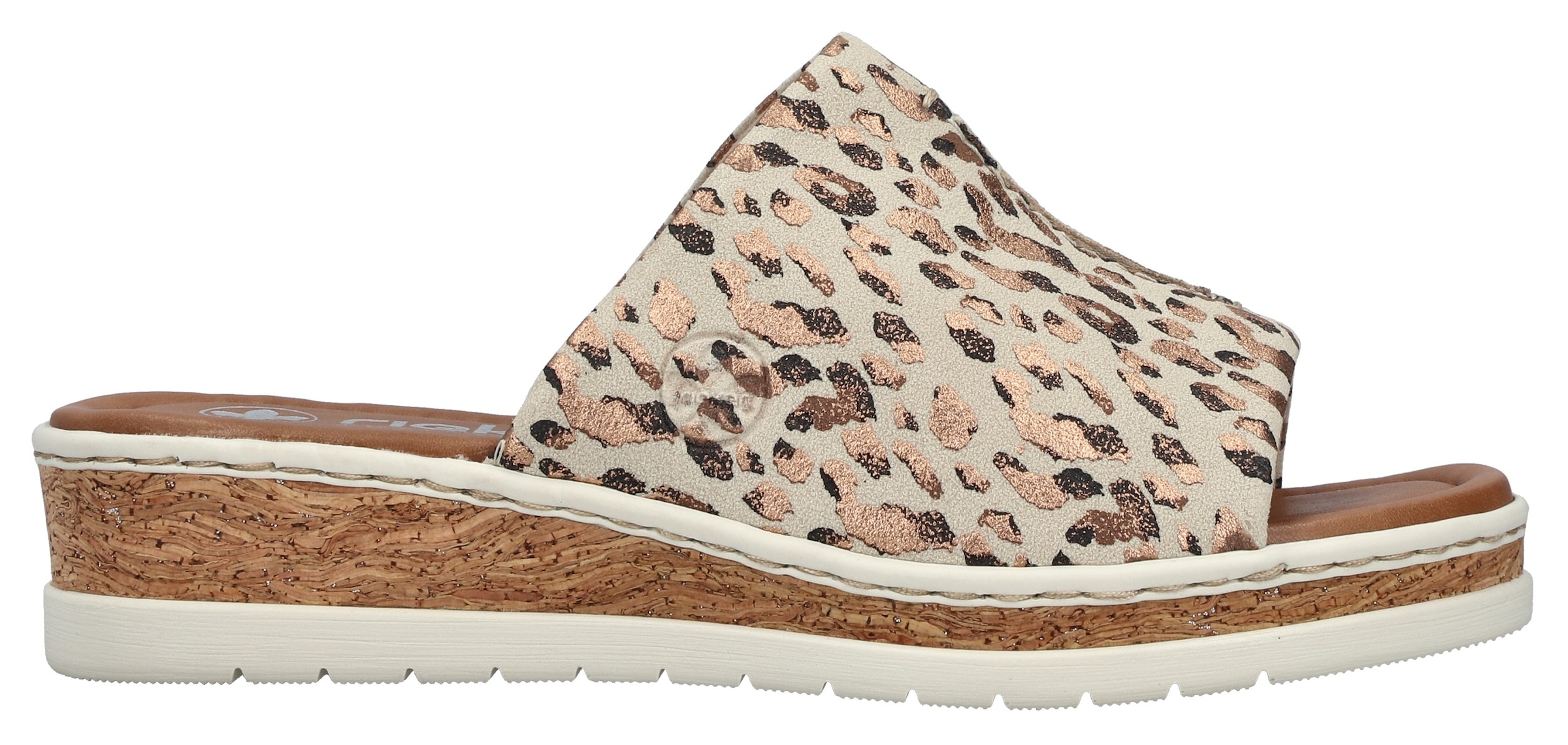 Rieker Pantolette  Sommerschuh, Hausschuh, Keilabsatz, zum Schlupfen