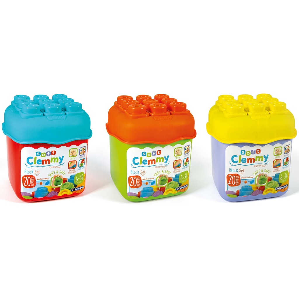 Clementoni® Spielbausteine »Clemmy Soft, Eimer«, (20 St.)