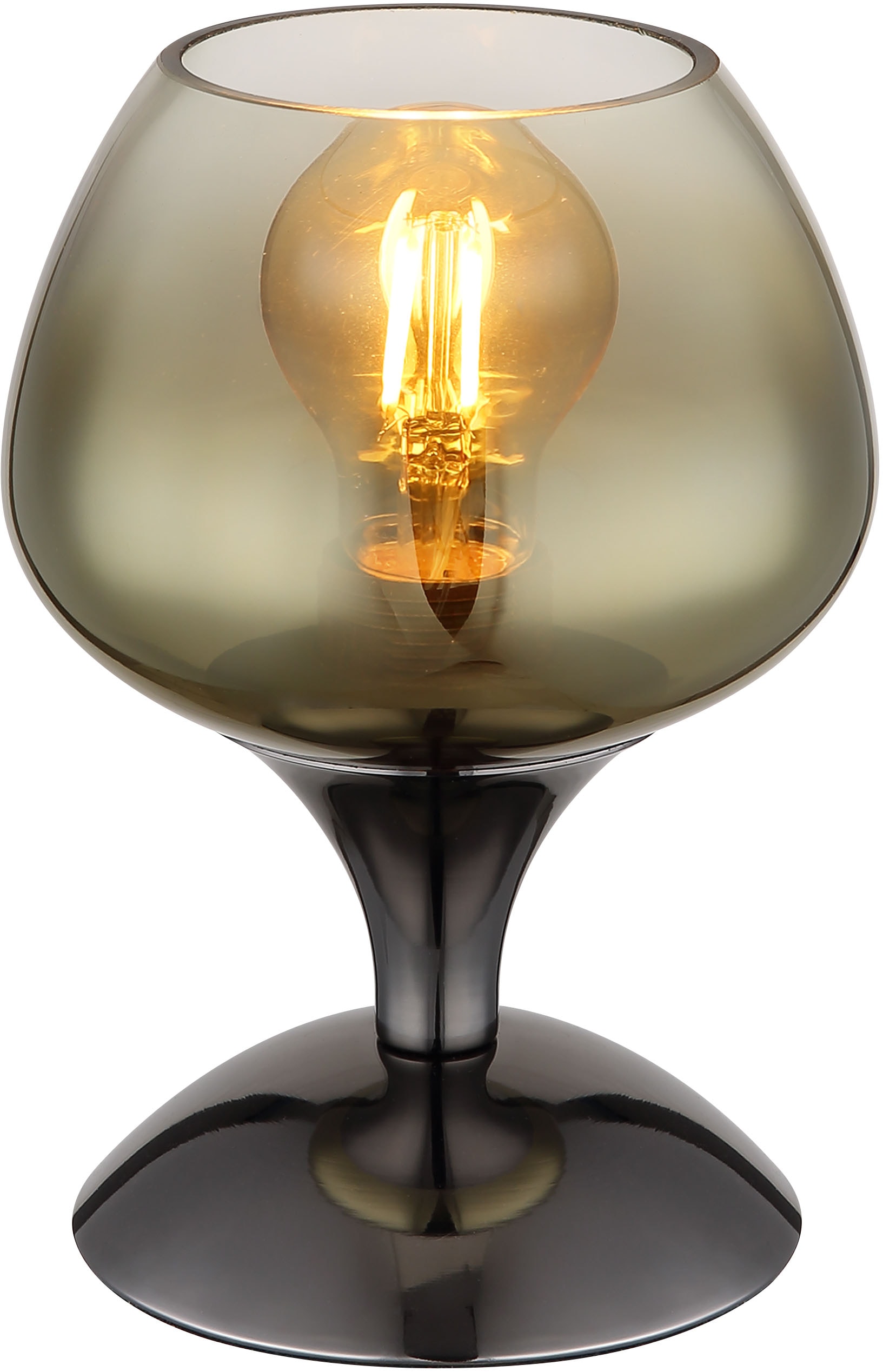GLOBO LIGHTING Tischleuchte »MAXY«, Leuchtmittel E27 | ohne Leuchtmittel, Tischlampe/Glas goldfarben/modern/Wohnzimmer/Schlafzimmer