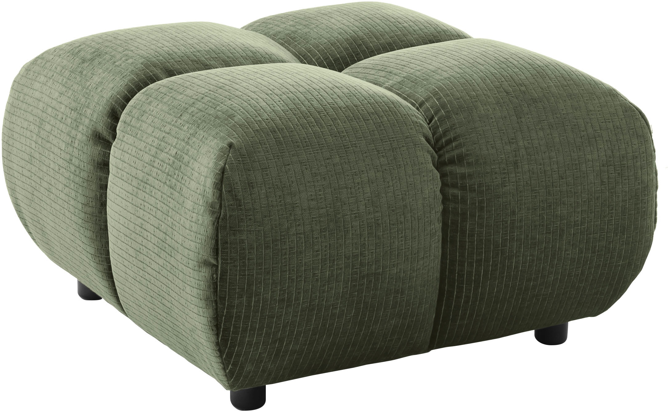 Home affaire Polsterhocker "Cozy Bubble, mit eleganter Steppung, weich gepolstert, 73x73 cm" 1 Stk. tlg. passend zum Sofa und dem drehbaren Sessel der Graceland-Serie