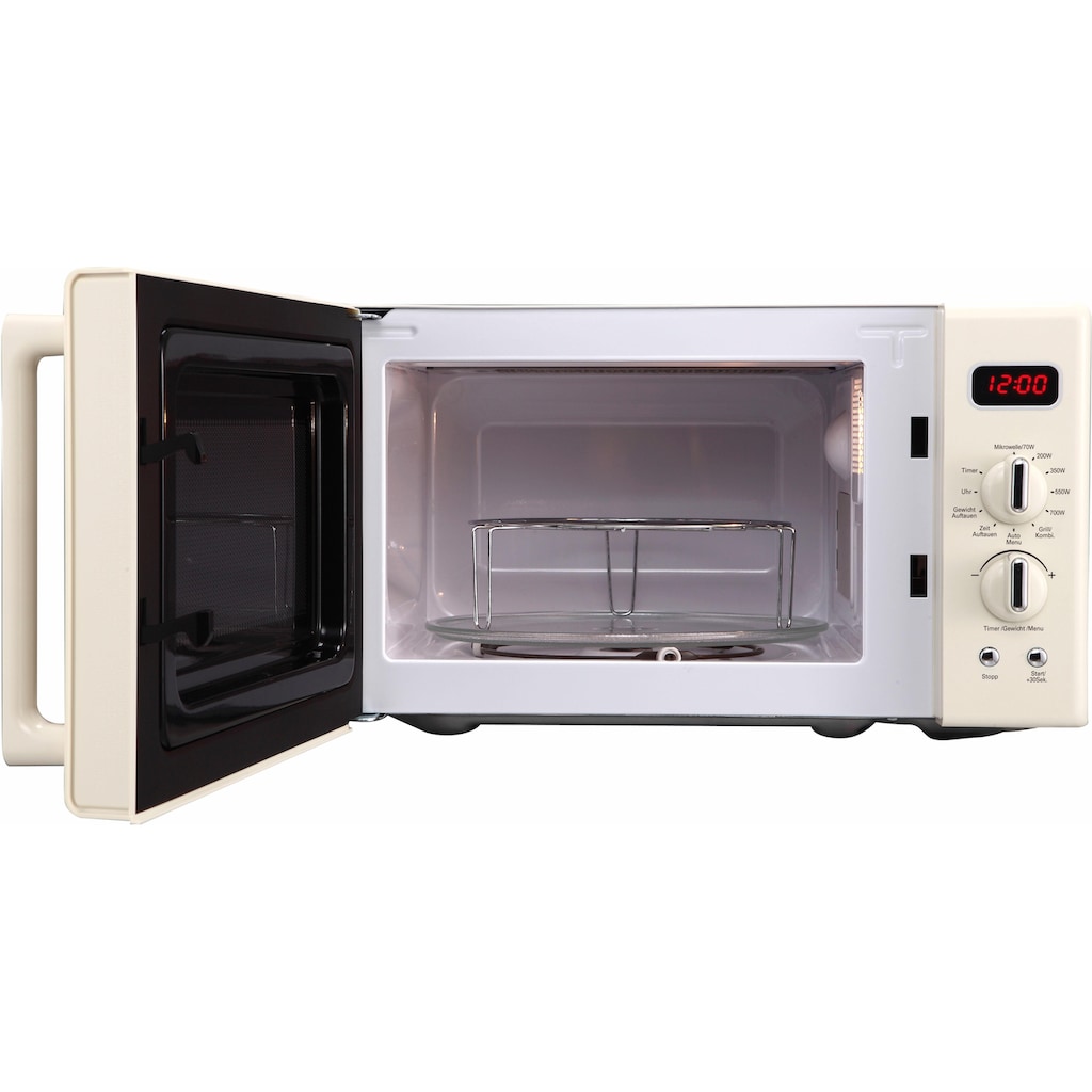 Privileg Mikrowelle »670559«, Grill, 700 W, im Retro-Design, 8 Automatikprogramme, beige