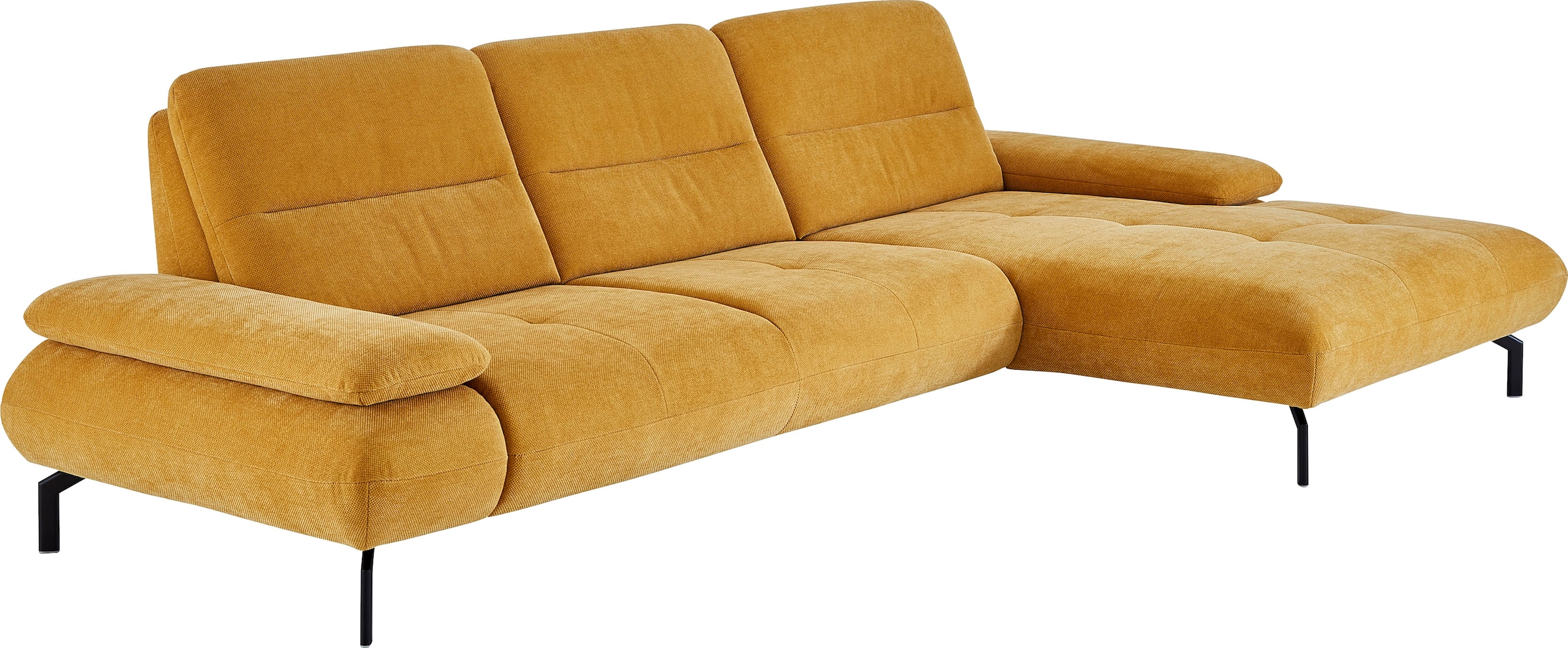 Die PlanBar Ecksofa »MP-IN23186 L-Form«, Hochwertige Kaltschaumpolsterung, wahlweise mit motorischem Canape