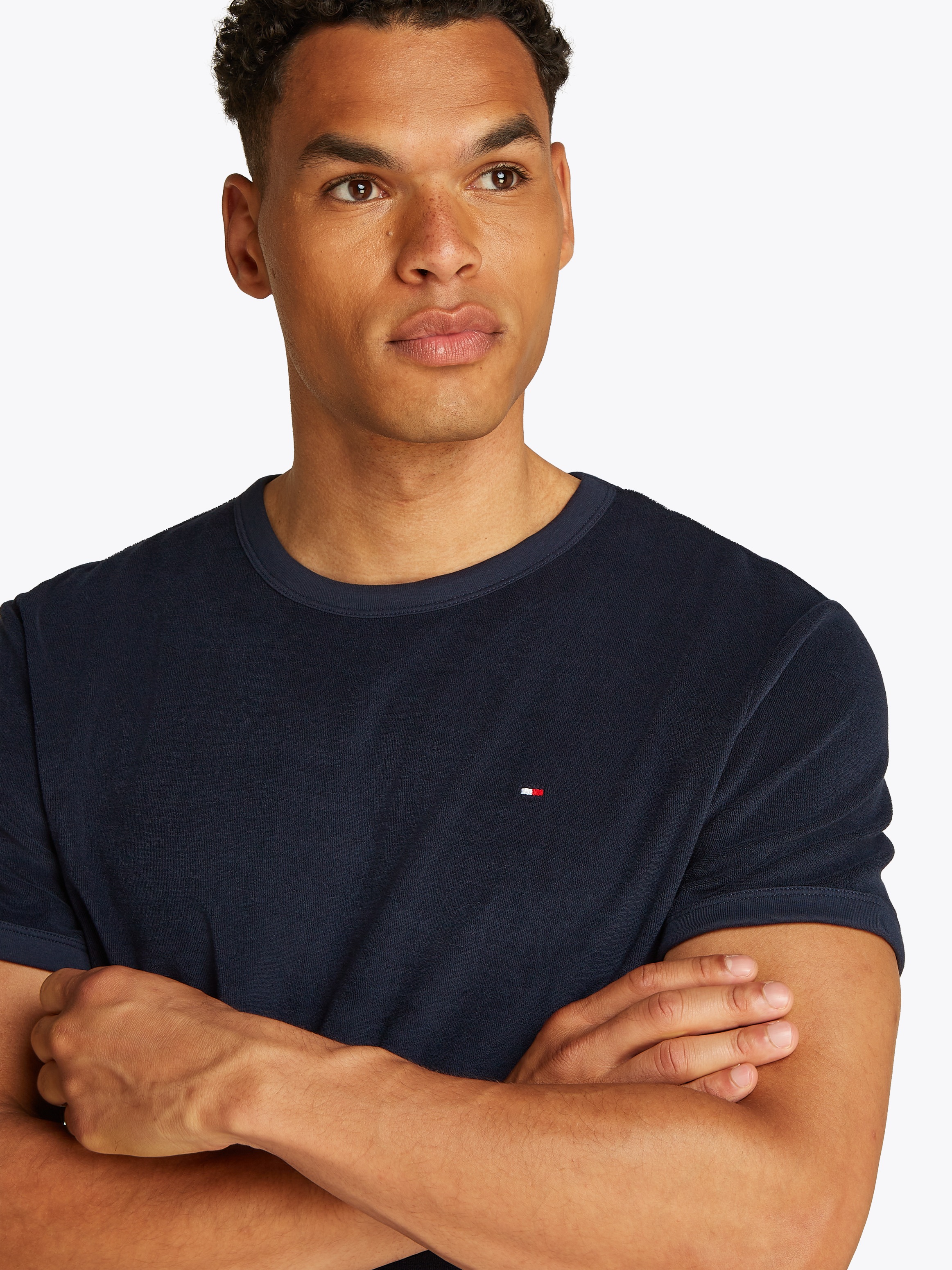 Tommy Hilfiger T-Shirt "TERRY TOWELLING TEE", aus Frottee Samt günstig online kaufen