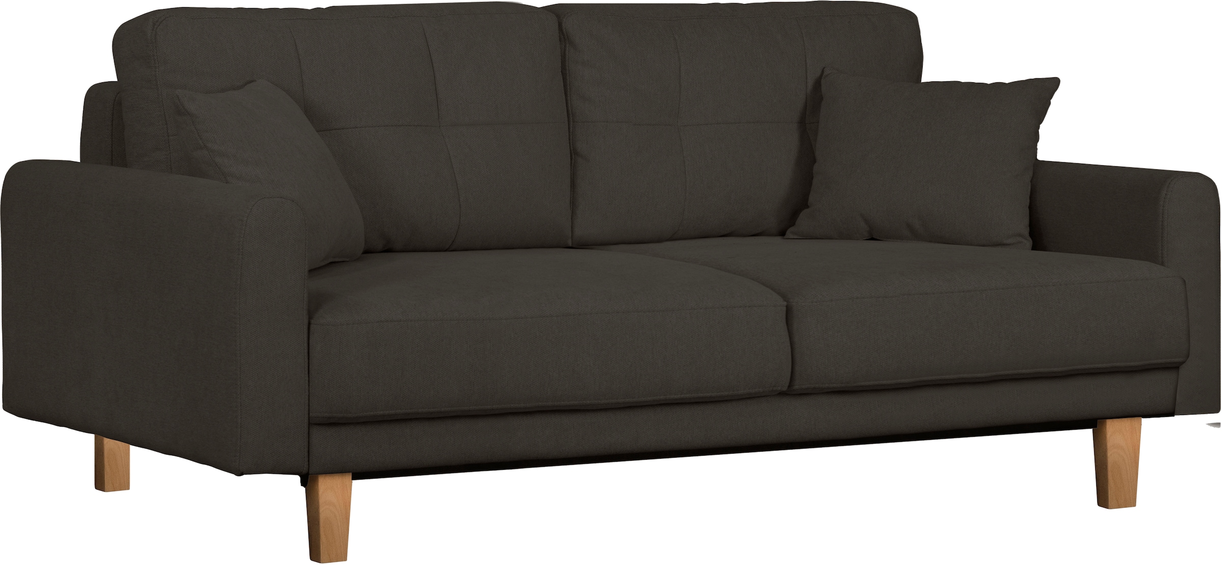 Home affaire 3-Sitzer »TRIPLO optionale Schlafsofa mit Bettkasten, Maße B/T/H: 215/100/89 cm«, Wahlweise Bettfunktion - Liegefläche 145x191 cm, Rücken-, Zierkissen