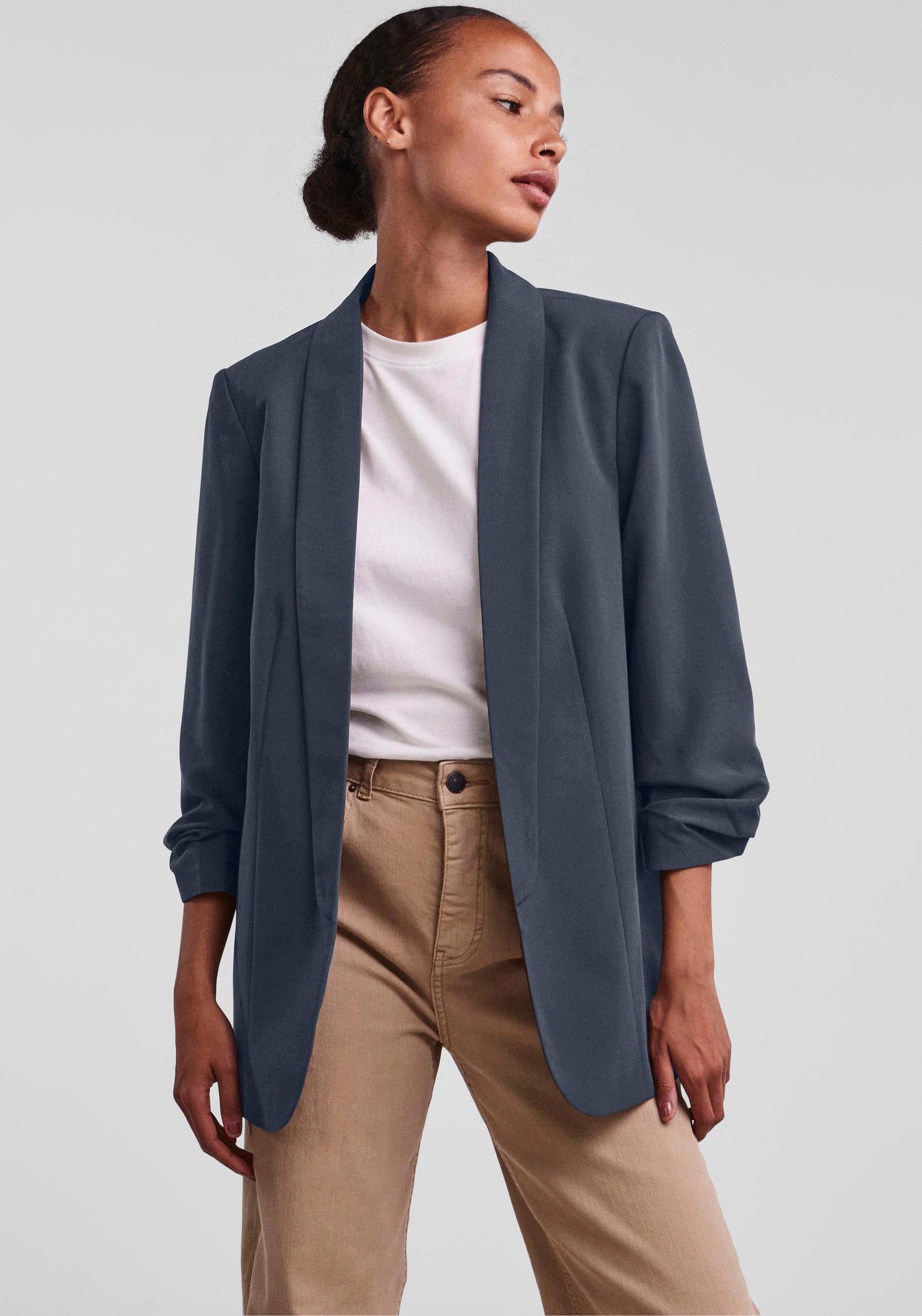 pieces "PCBOSELLA 3/4 BLAZER NOOS" Materialmix, regular fit günstig online kaufen